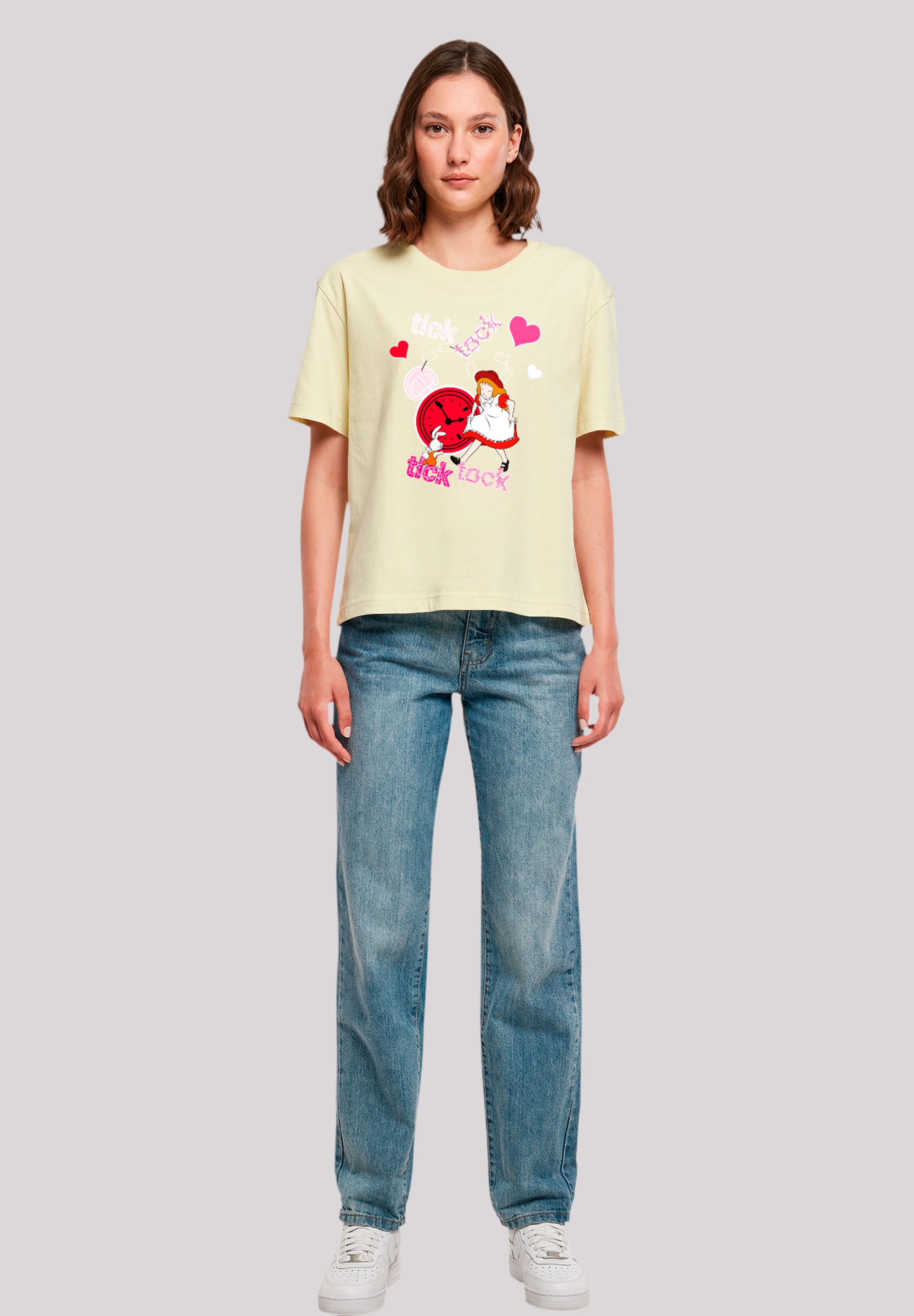 F4NT4STIC T-Shirt »Alice im Wunderland Tick Tock«, Retro, Heroes of Childhood, TV Serie
