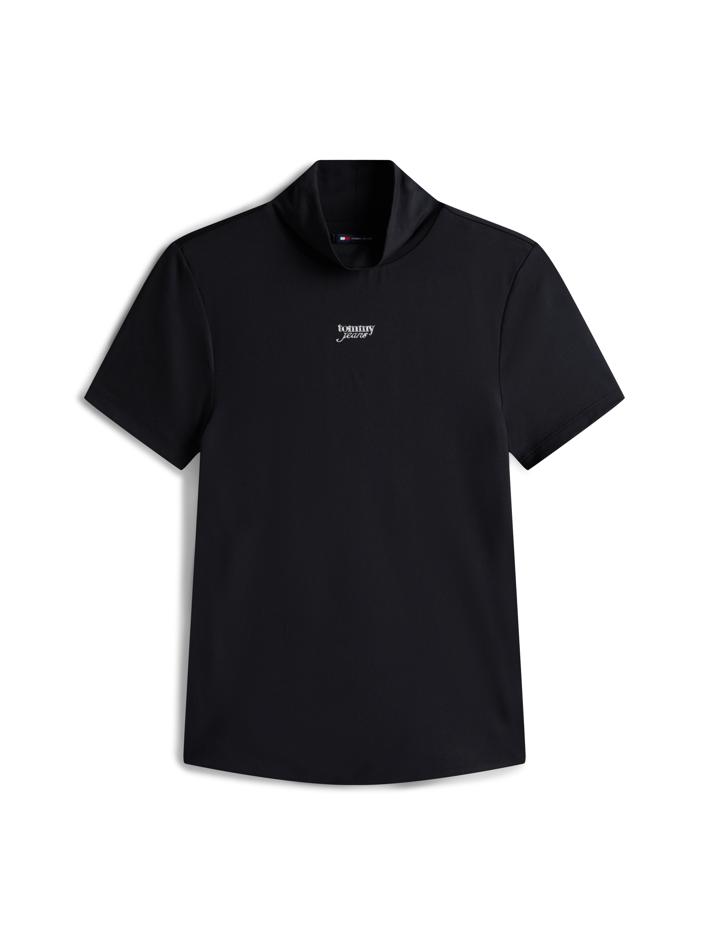 Tommy Jeans Kurzarmshirt »TJW SLIM SILVER SCRIPT MOCK SS«