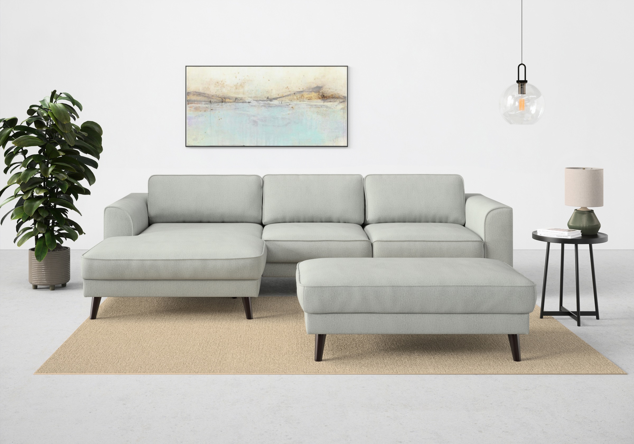 TRENDMANUFAKTUR Ecksofa »Lumber Jack, elegantes Designsofa, zeitlos modern, hoher Sitzkomfort«, wahlweise mit Bettfunktion u. Bettkasten, L-Form