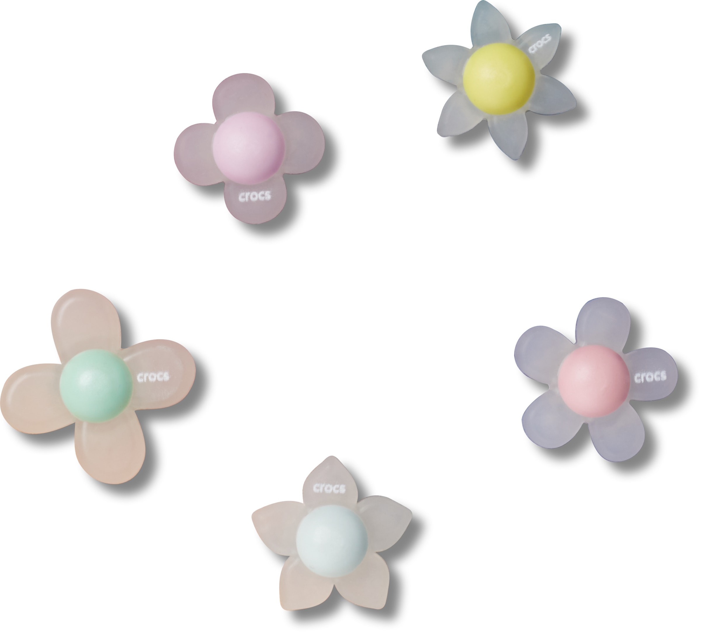 Crocs Schuhanstecker »Jibbitz "Iridescent Flowers"«, (Set, 5 tlg., Kein Spielzeug. Nicht für...