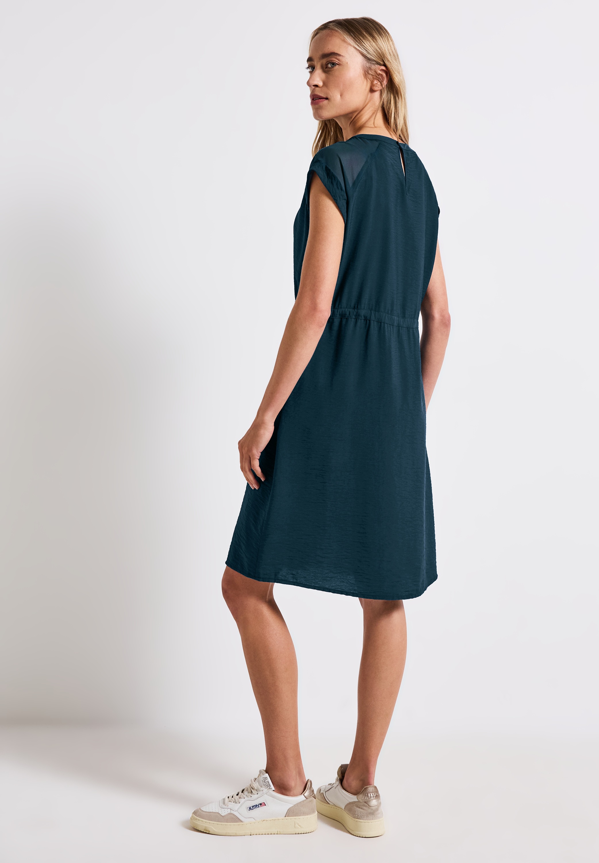 STREET ONE Shirtkleid Eingrifftaschen mit Mesh-Details günstig online kaufen