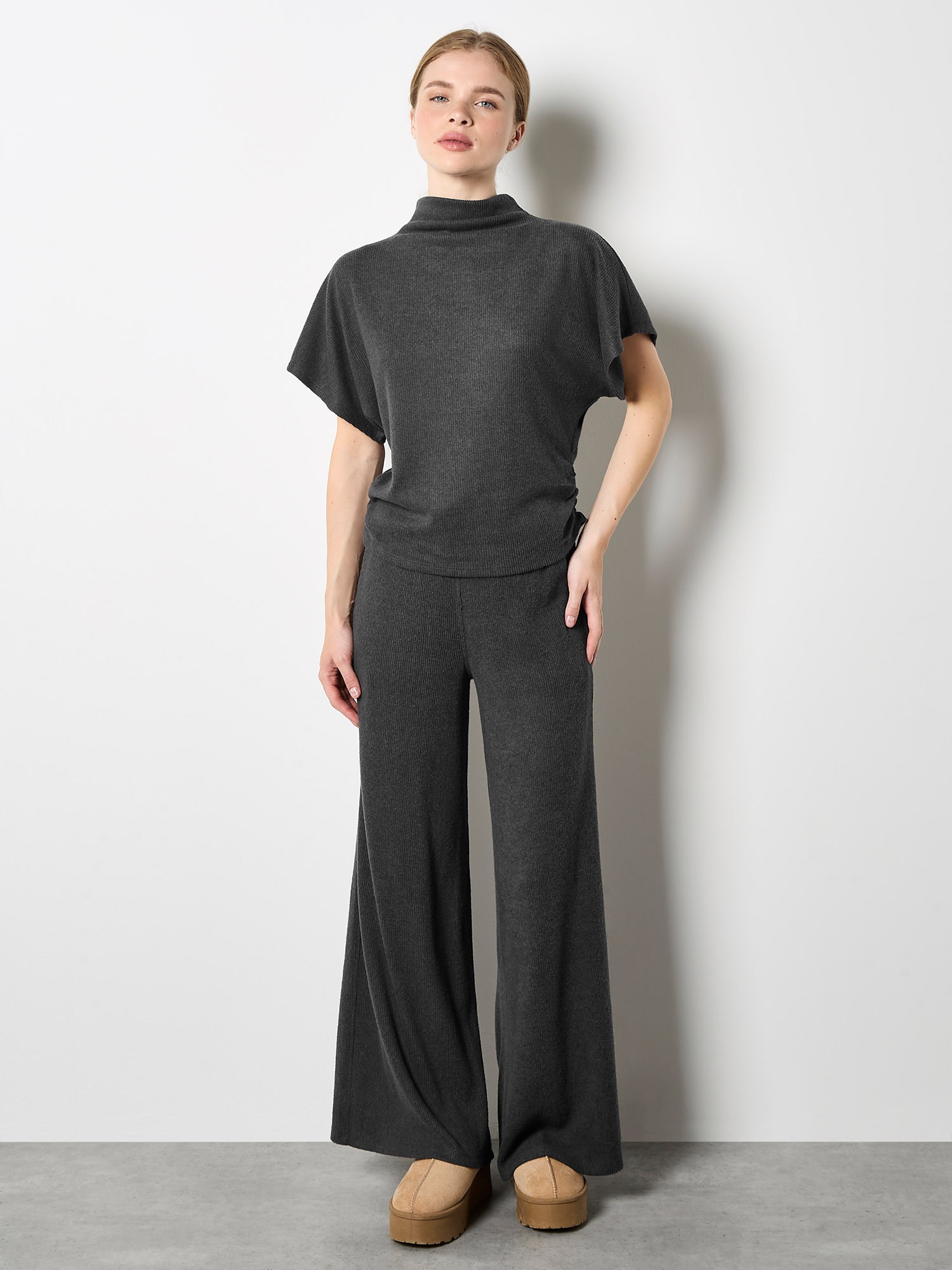Apricot Shirtbluse "Weites Shirt" in unifarben