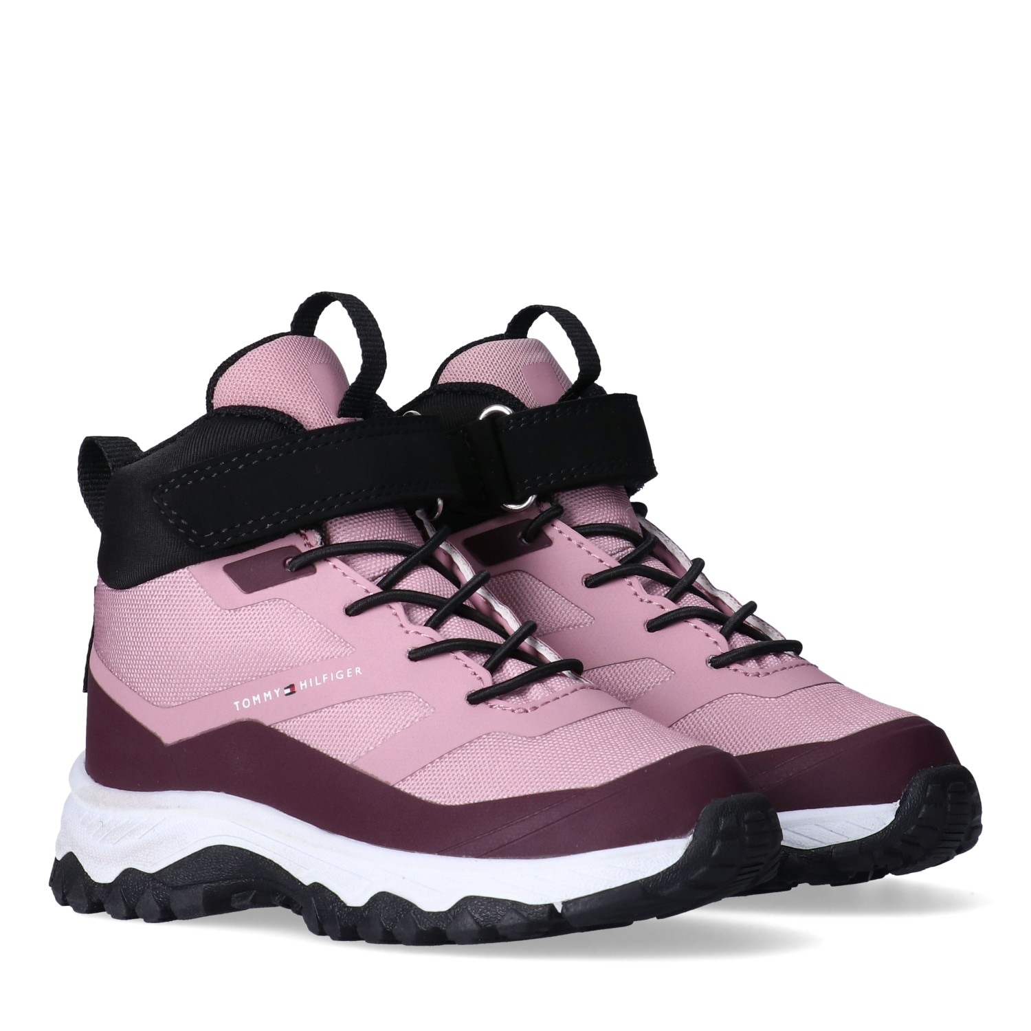 TOMMY HILFIGER Mädchen Winterboots, Gr. 29, rosa, Synthetik, Textil, Schuhe, Trekkingschuh, Schnürboots mit Klettriegel