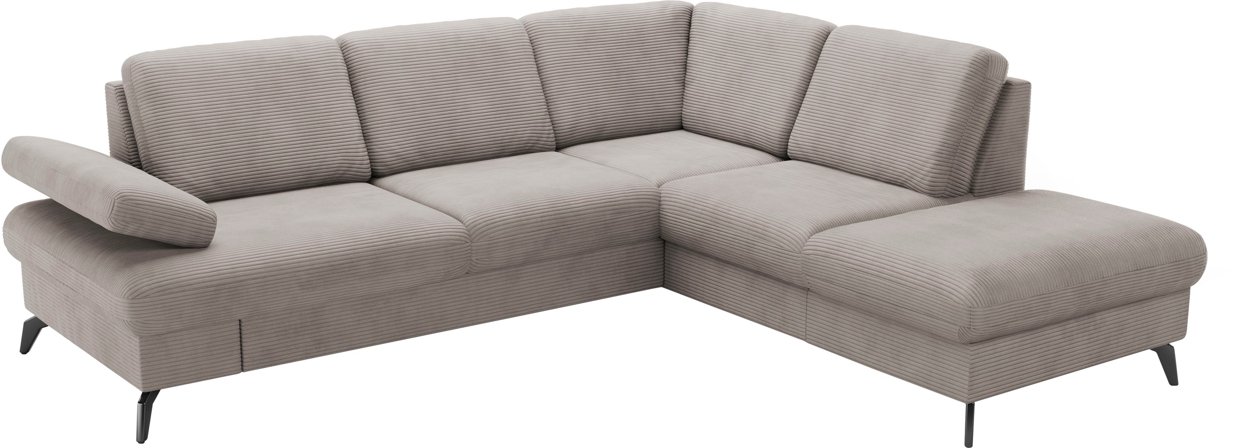 sit&more Ecksofa »Morris Jubi L-Form«, inkl. Armteilfunktion und 1 Zierkissen, wahlweise mit Bettfunktion