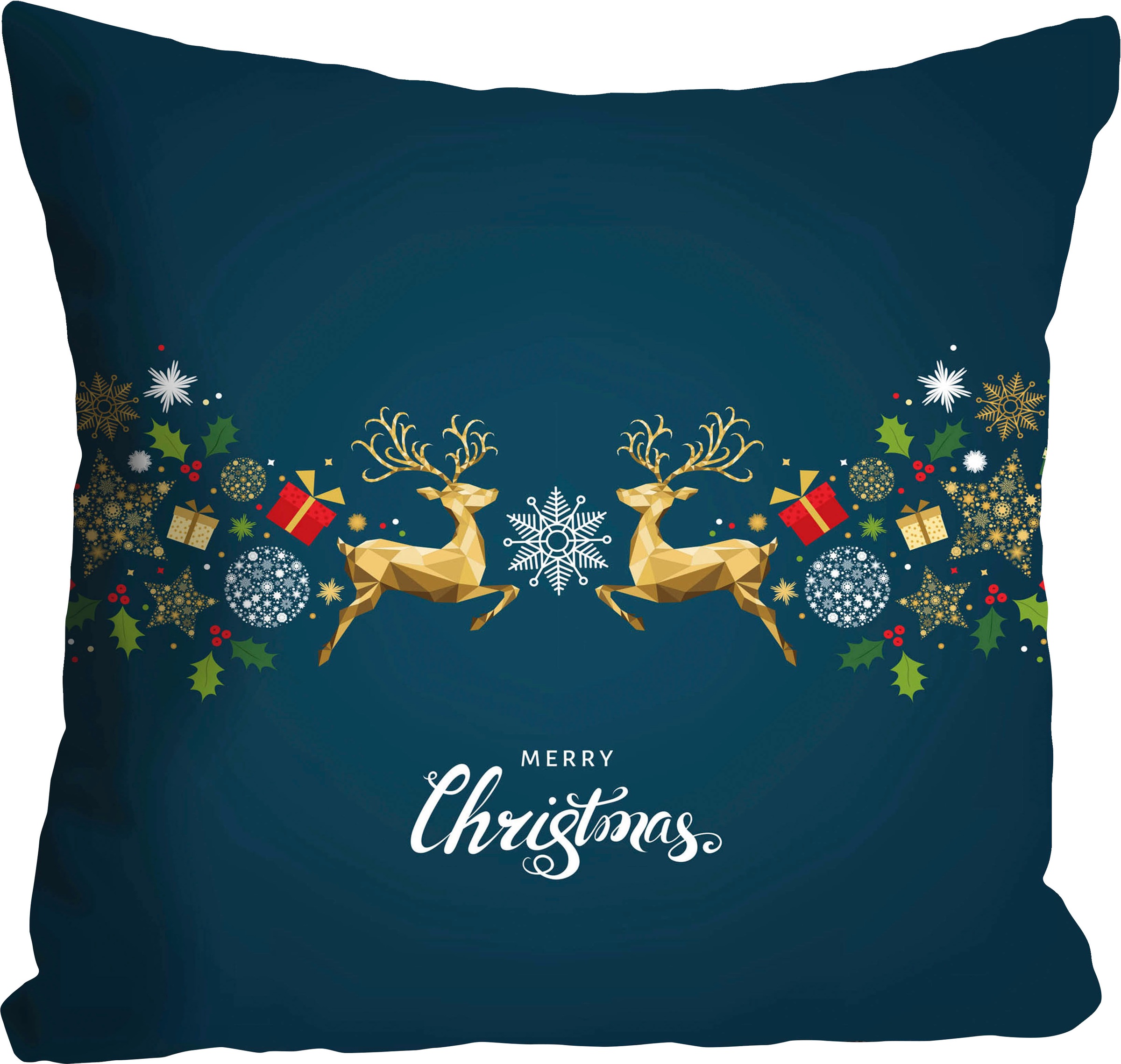 queence Dekokissen "David" Kissenhülle,Merry Christmas,Spruch,Festlich,Weih günstig online kaufen