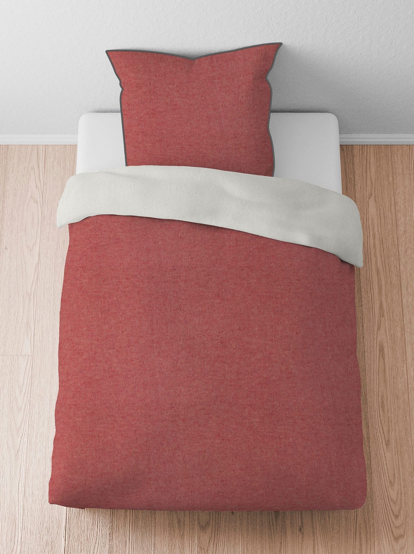 Bettwäsche BIBERNA, rot, Biber;Feinbiber;Feinbiber, 100% Baumwolle, Bettwäsche