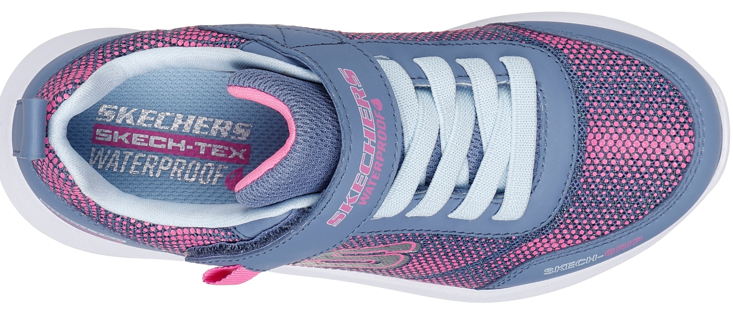 Skechers Sneaker »DYNAMIC TREAD«, Freizeitschuh, Klettschuh mit glänzendem Textileinsatz