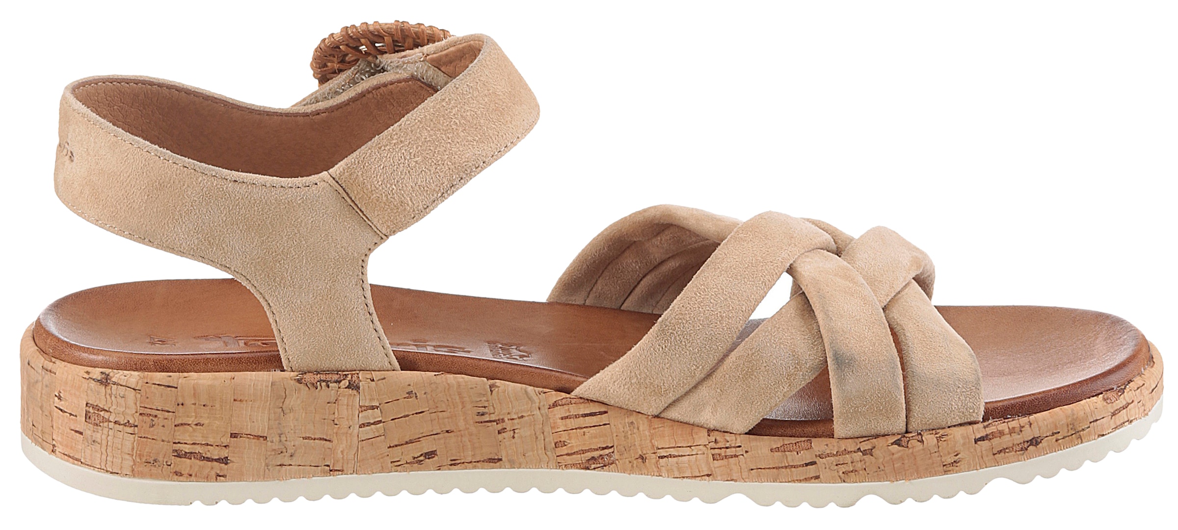 Tamaris Sandalette, Plateau, Sommerschuh, Riemchensandale mit hübscher Zierschnalle