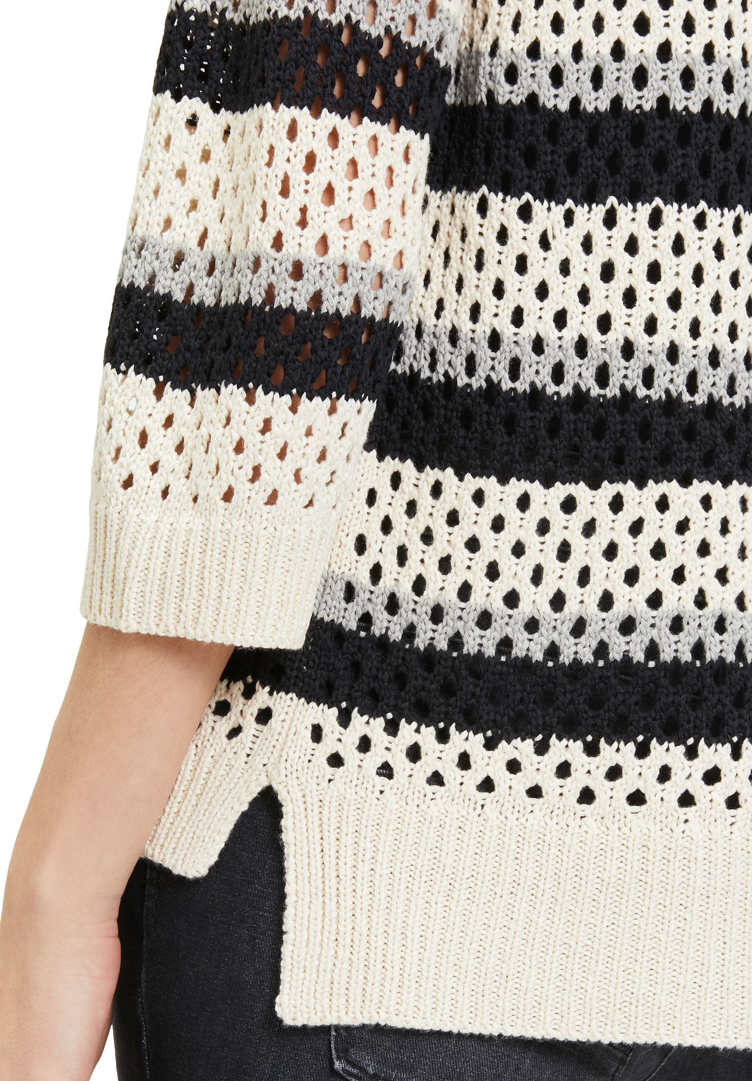 Betty Barclay Strickpullover »Betty Barclay Grobstrick-Pullover mit Streifen«, (1 tlg.), Ringel