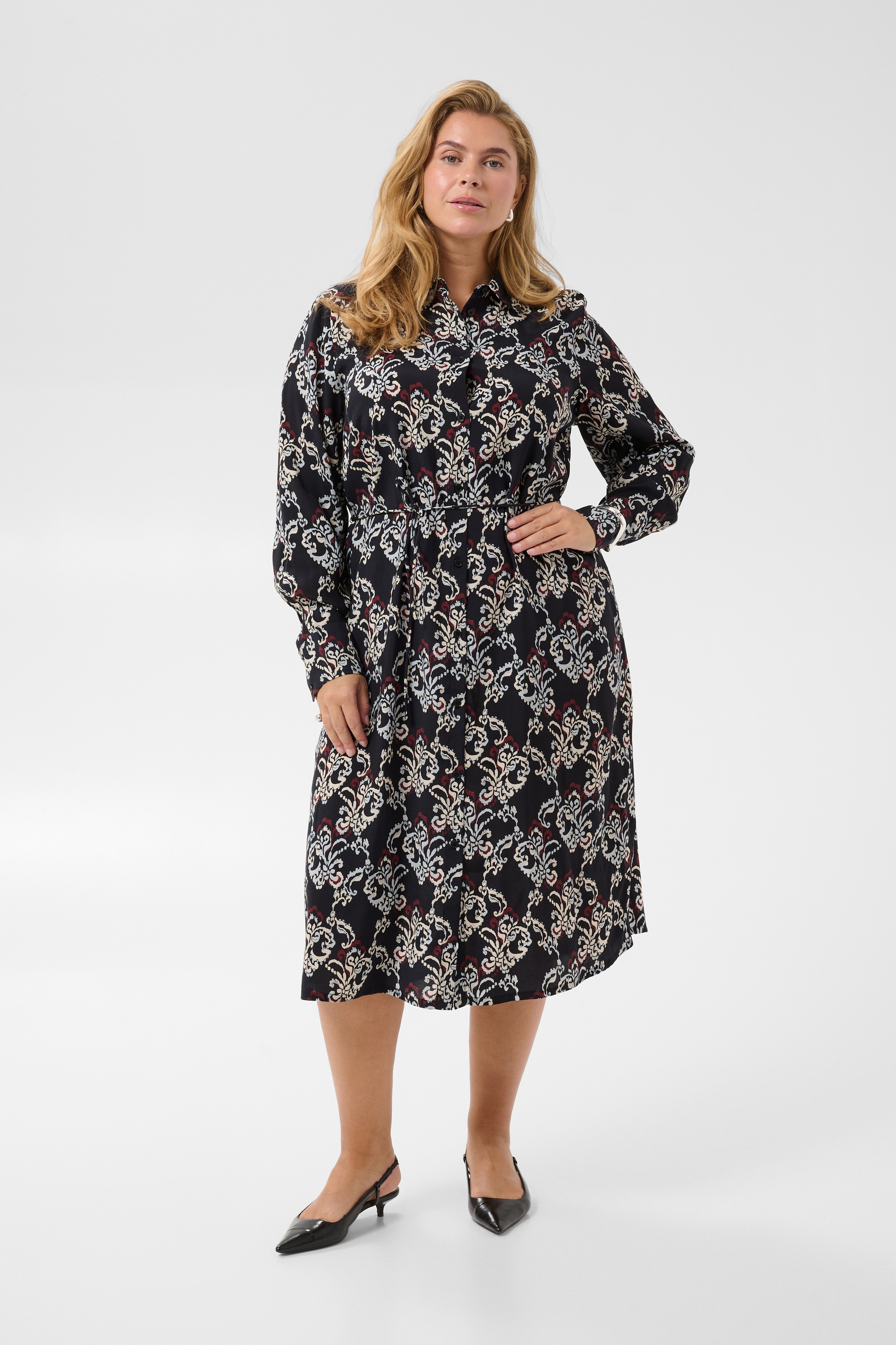 KAFFE Curve Midikleid »KAFFE Curve Kleid KChipe«
