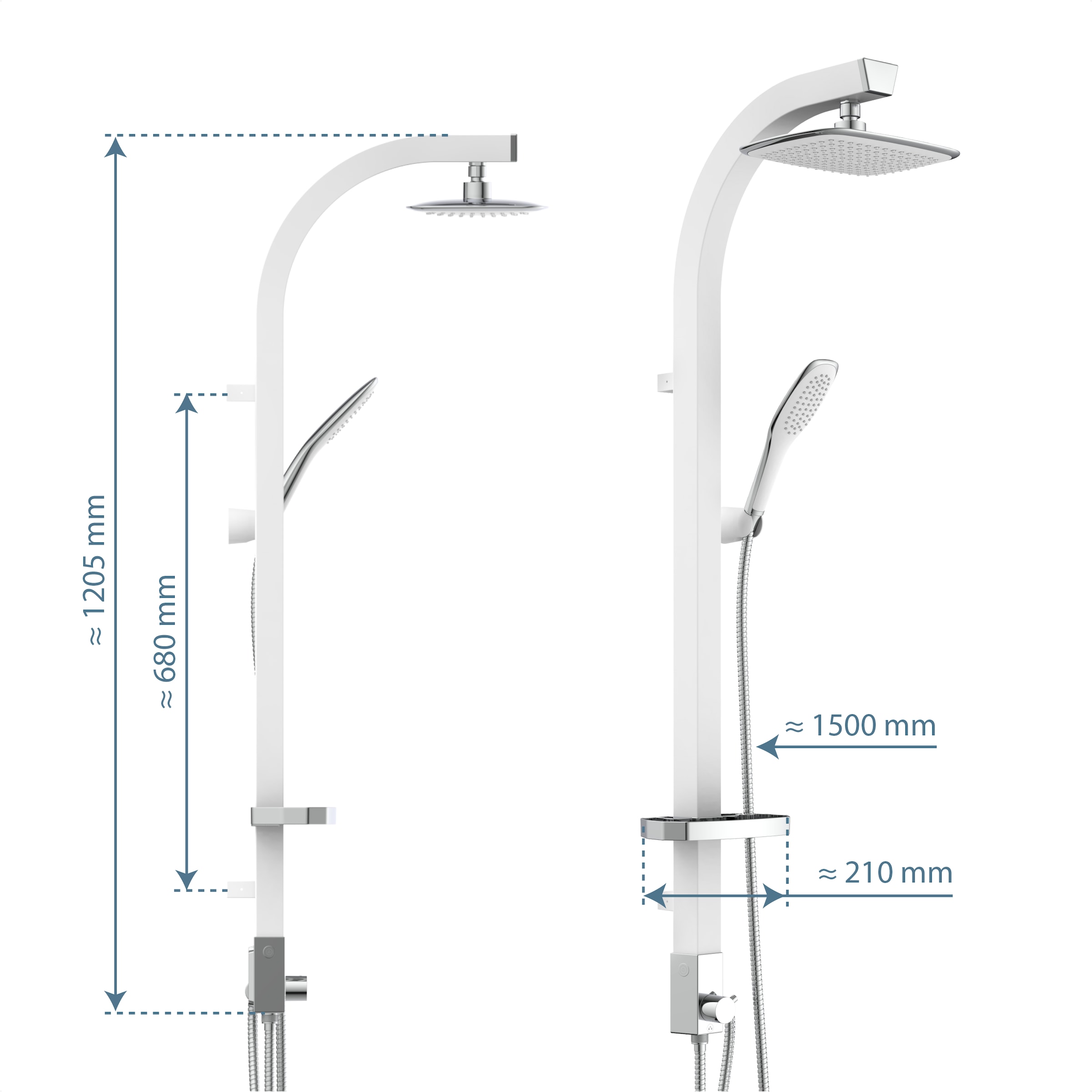 Schütte Brausegarnitur »MADAGASKAR« Set,  inkl. Wasserspardichtung, Antikalk, abnehmbare Seifenschale