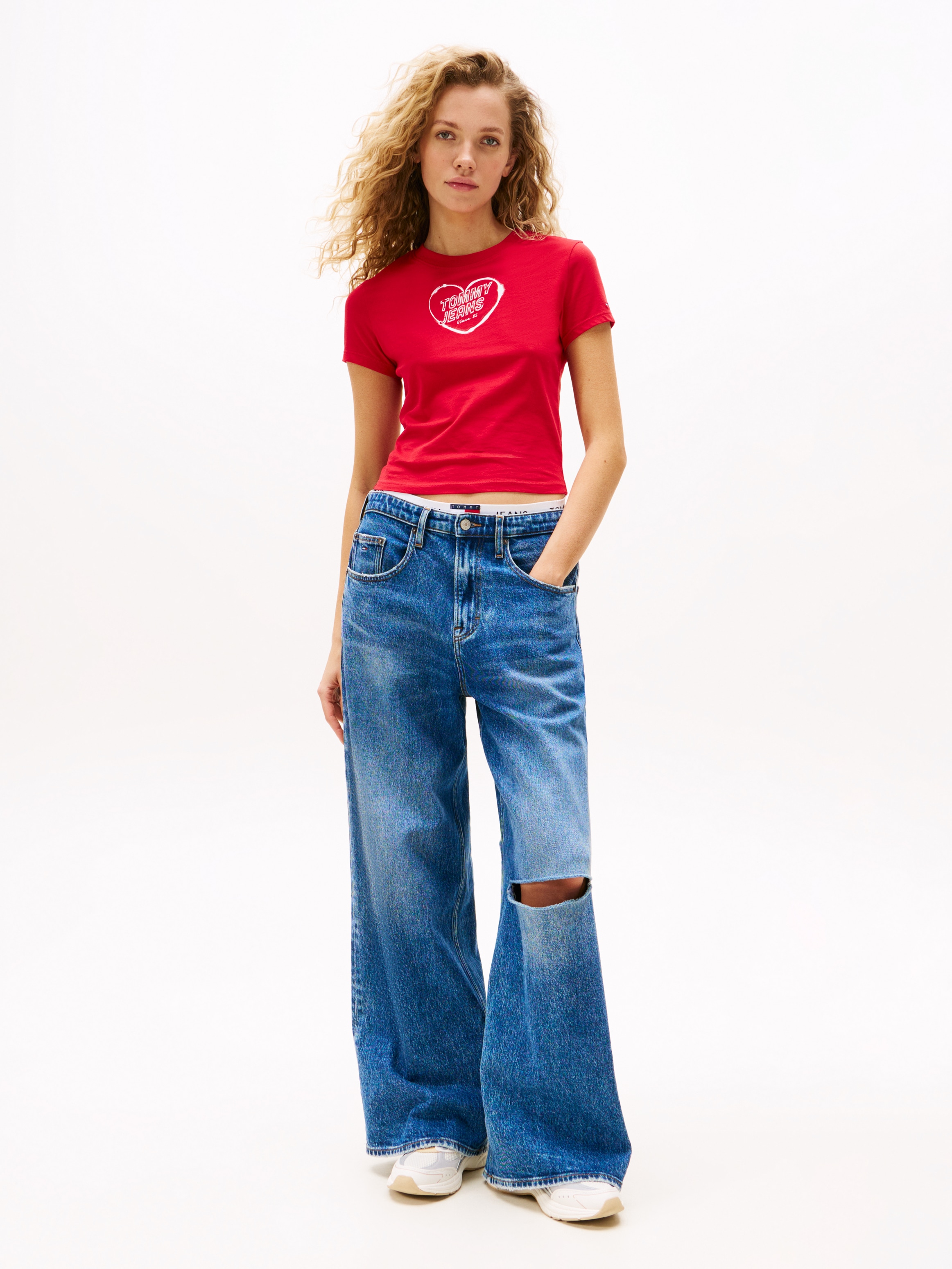 Tommy Jeans Kurzarmshirt »TJW SLIM SH HEART TEE«