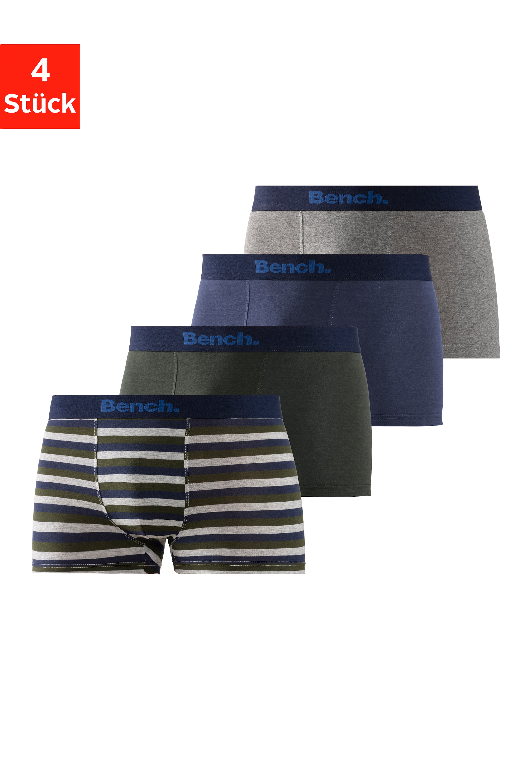 Bench. Boxer "Boxershorts für Herren", (Packung, 4 St.), Unterhosen aus Bau günstig online kaufen