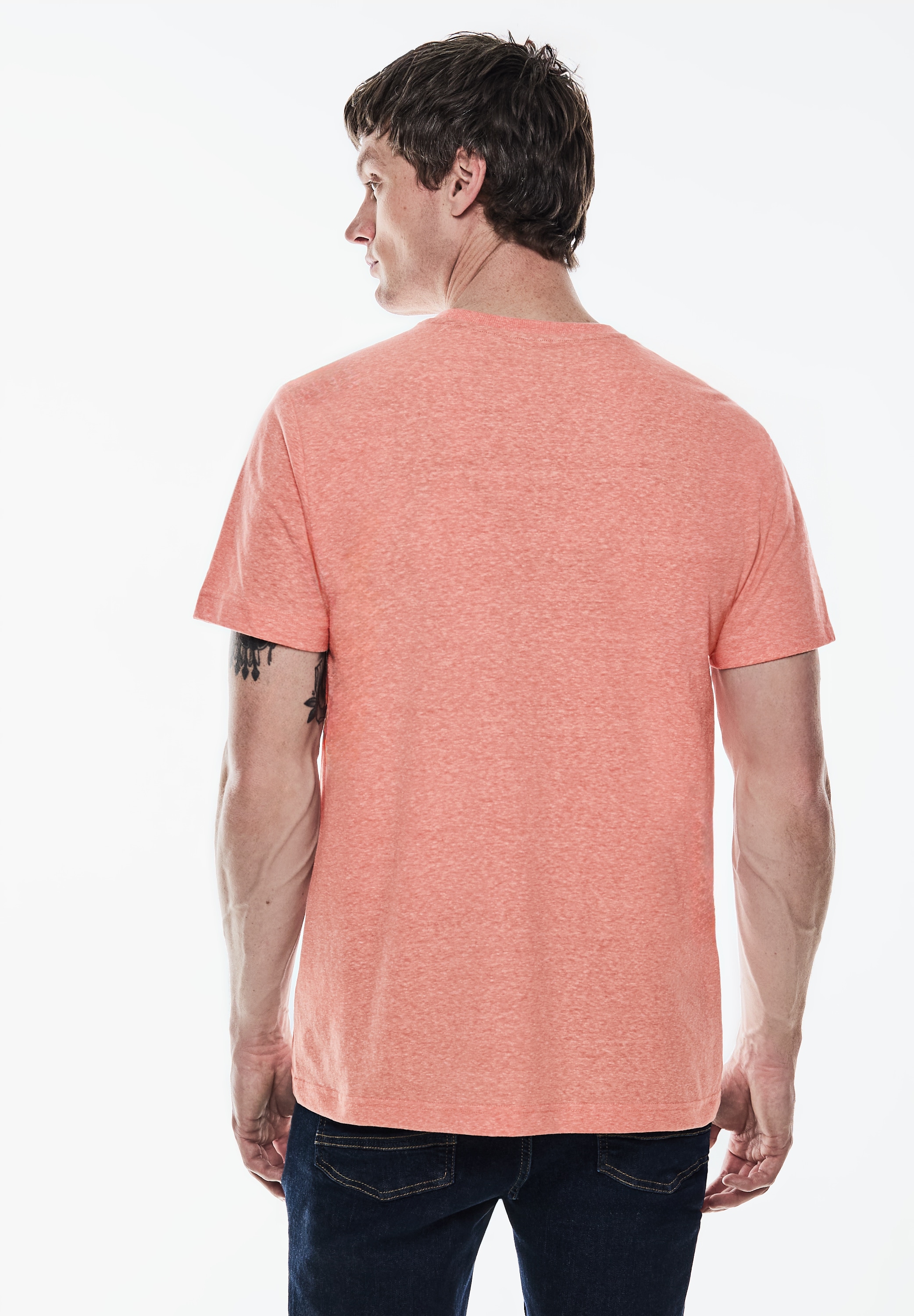 STREET ONE MEN T-Shirt, bestehend aus einem Materialmix