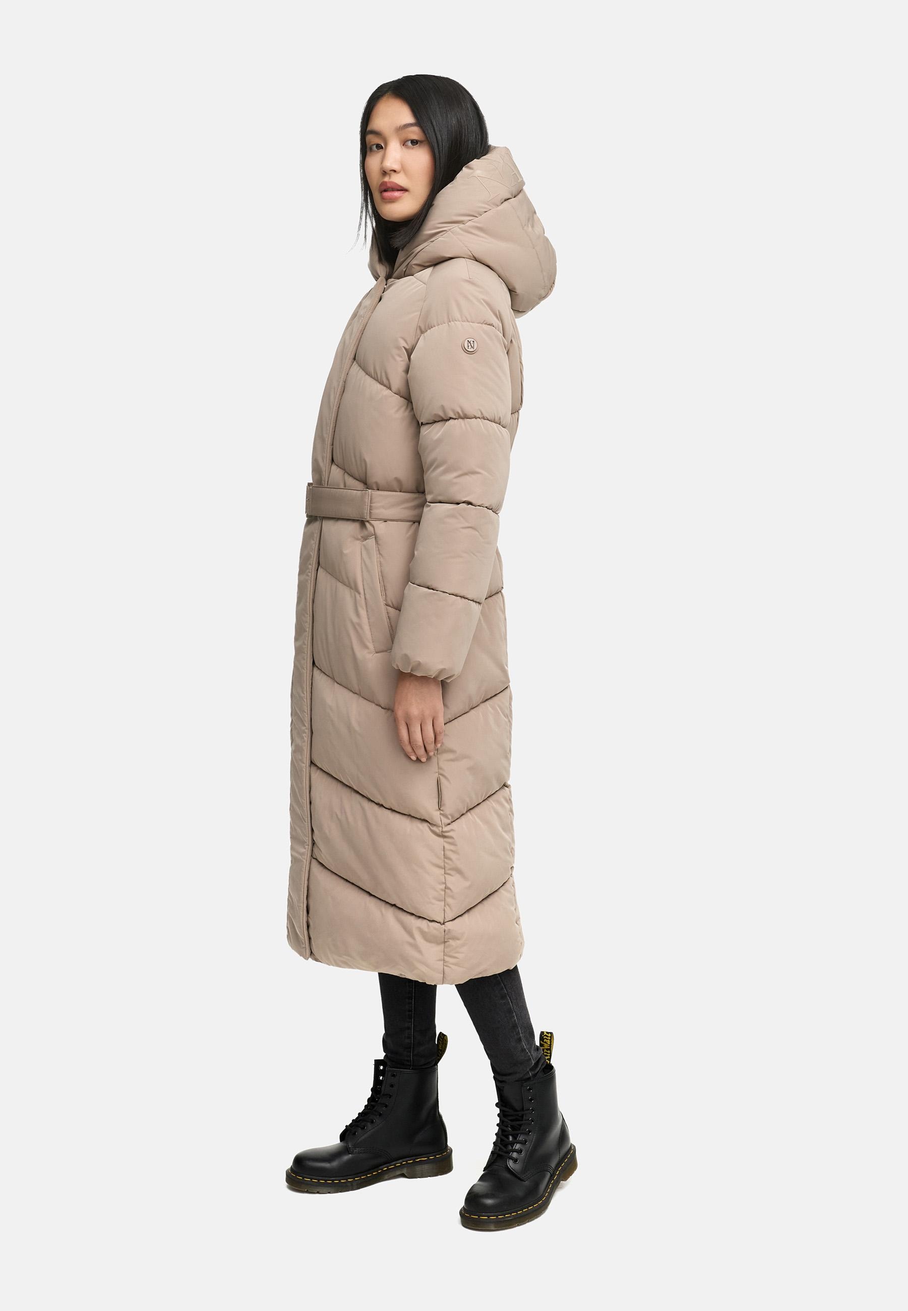Navahoo Steppmantel »Eisblick 14«, Gesteppter Damen Mantel mit Taillengürtel