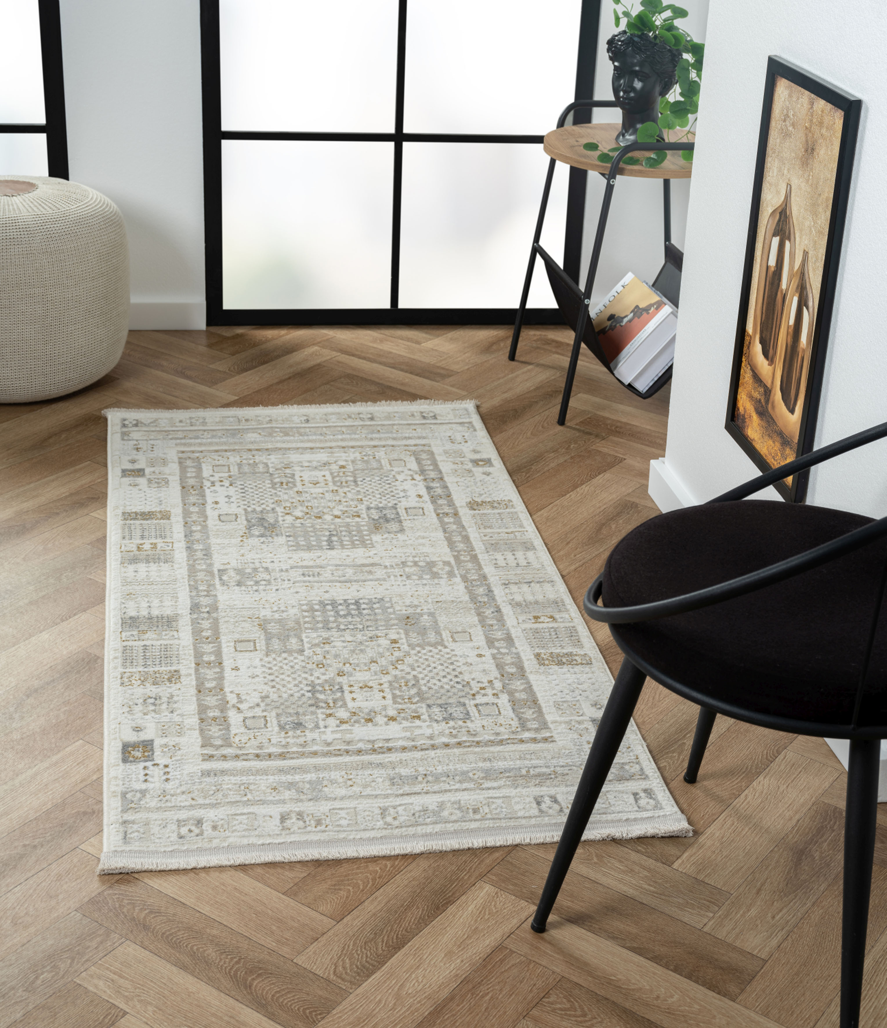 Myflair Möbel & Accessoires Teppich "My Kashkuly" rechteckig 10 mm Höhe Kurzflor, Retro-Style, besonders weich durch Microfaser, mit Fransen