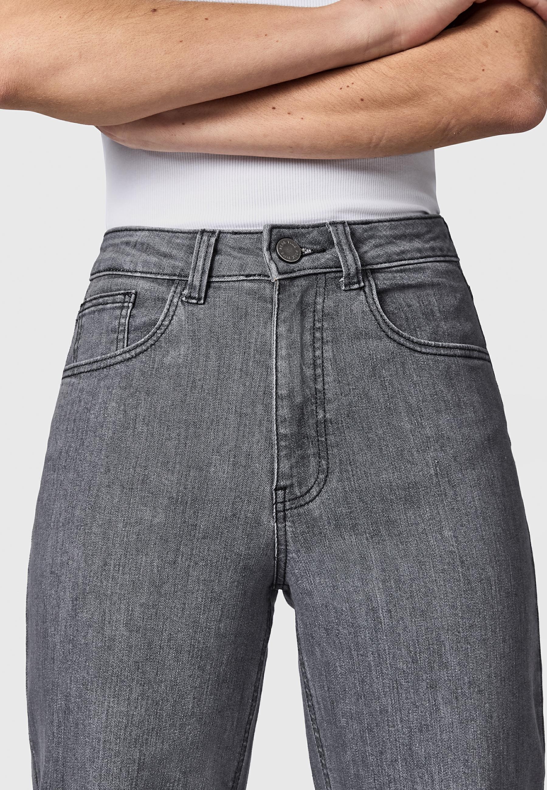 PEAK TIME Weite Jeans »Eklipsa« Damen Wide Leg Jeans mit Logoprägung