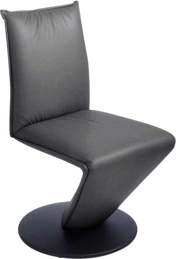 K+W Komfort & Wohnen "Drive Drehstuhl" () Stuhl mit federnder Sitzschale, Drehteller in Metall schwarz Struktur