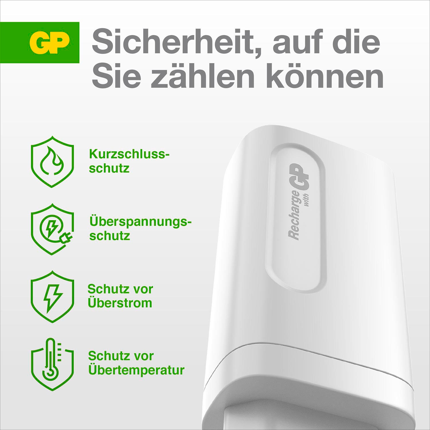 GP Batteries USB-Ladegerät »65W 3 Port GaN USB-C Schnellladeadapter«, Reiseadapter
