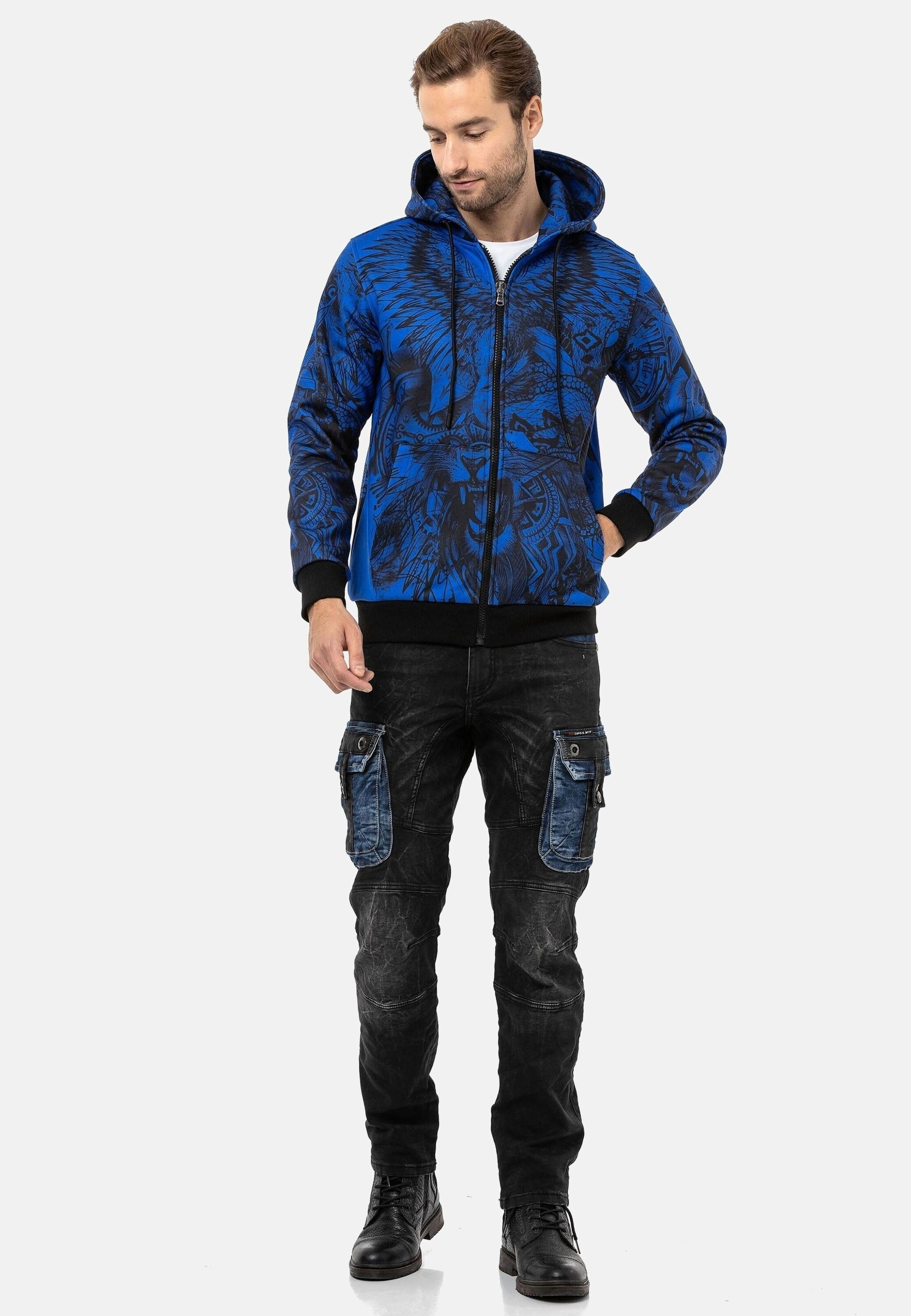 Cipo & Baxx Sweatjacke »Jacken«, mit auffälligem Print, CL559