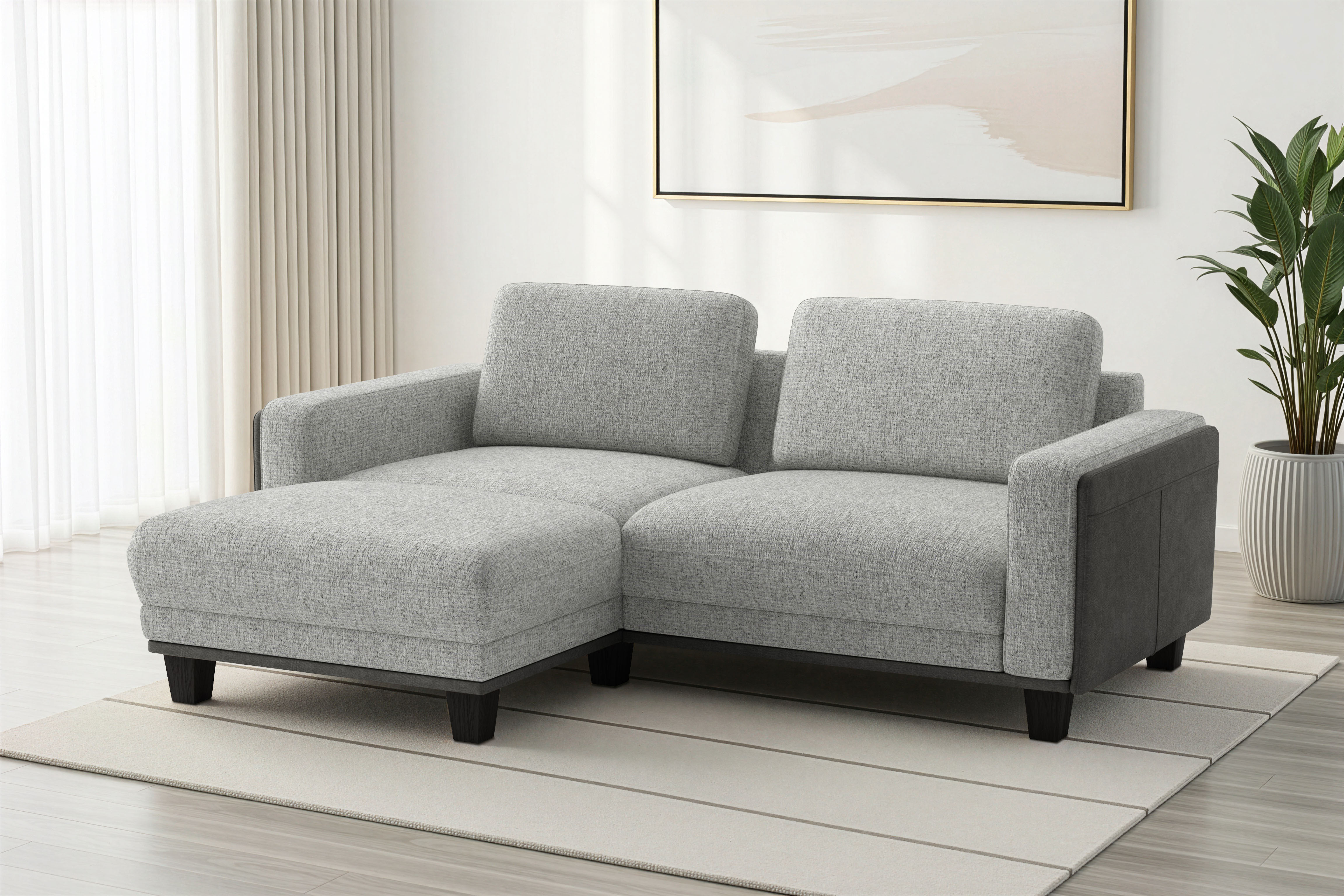 sit&more Ecksofa "Concept" Modernes Sofa in drei Fußfarben zur Auswahl