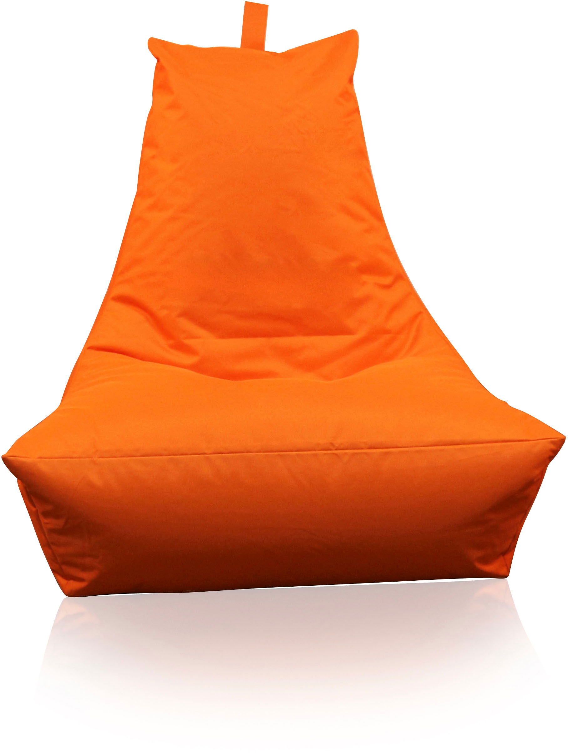Sitzsack KINZLER, B:100cm H:80cm, orange, Polyester, Outdoor, Sitzsäcke, "Lounge", Loungesessel, Uni Farben, mit Rückenlehne, Outdoor geeignet