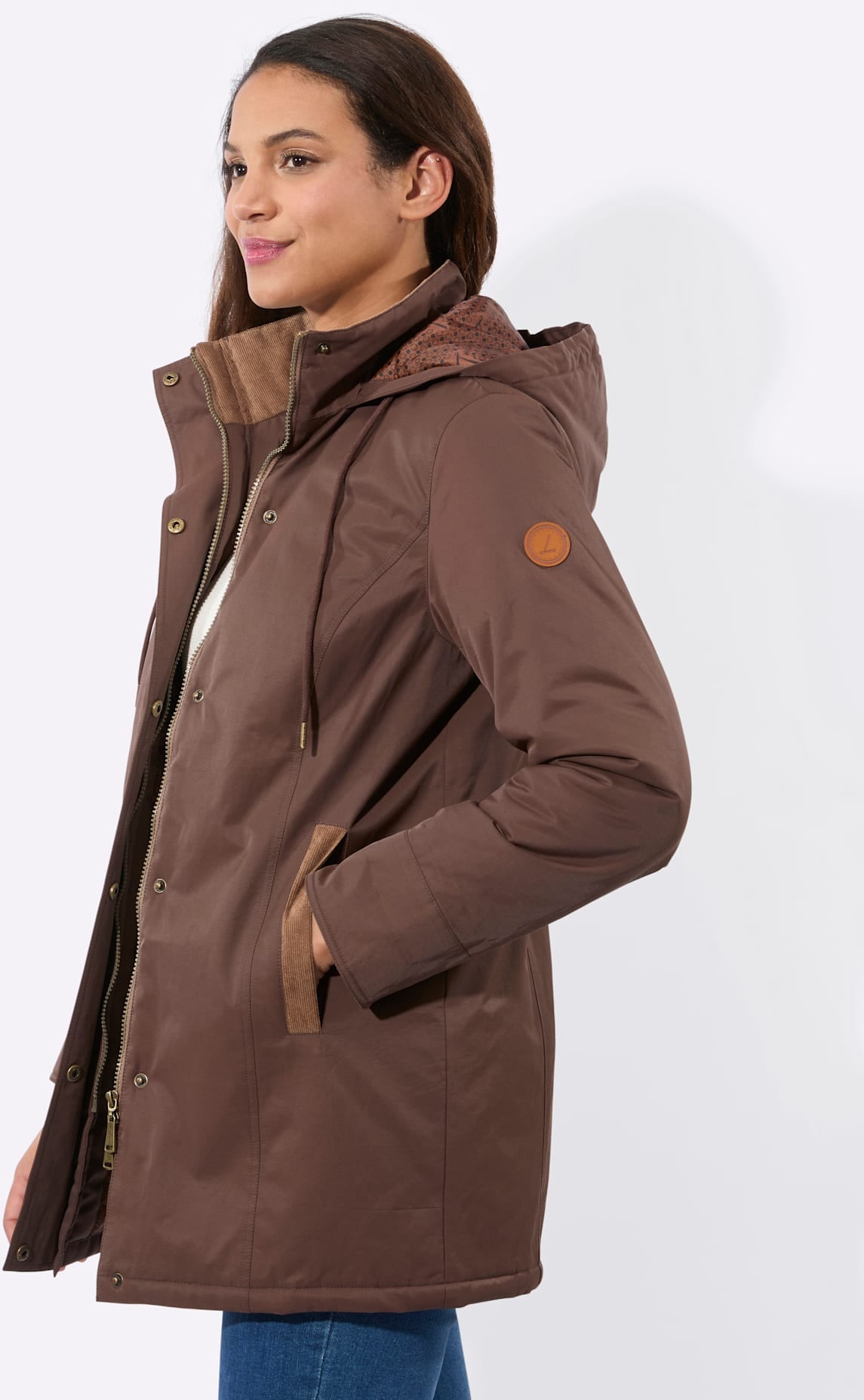 Casual Looks Canvasjacke mit Kapuze