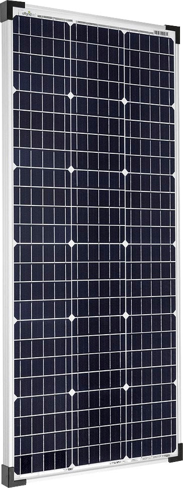 offgridtec Solarmodul »100W 39V Solarmodul monokristallin«, extrem wiederstandsfähiges ESG-Glas