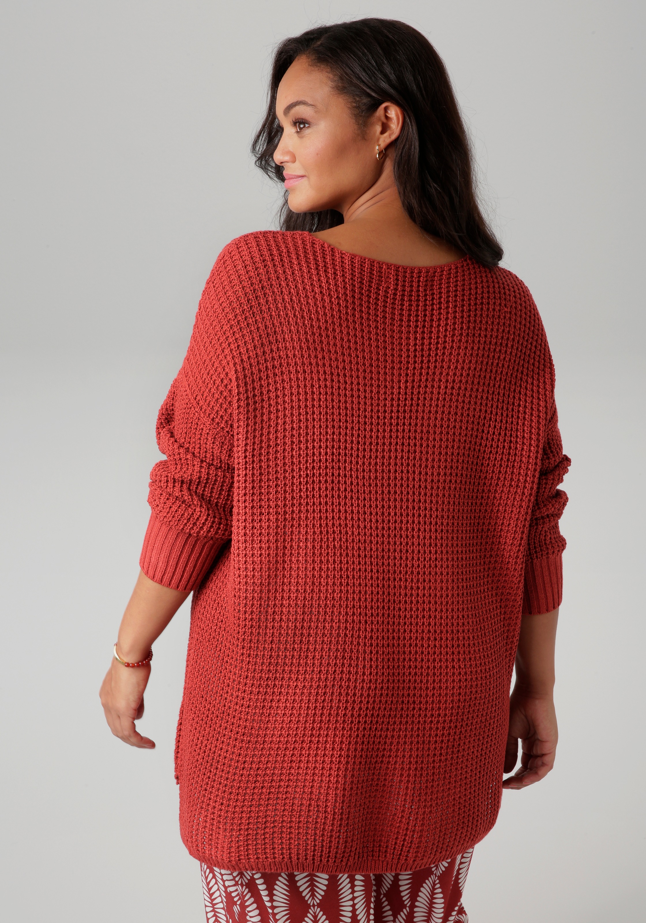 Aniston PLUS Strickpullover im dezenten Ajour-Strickmuster günstig online kaufen