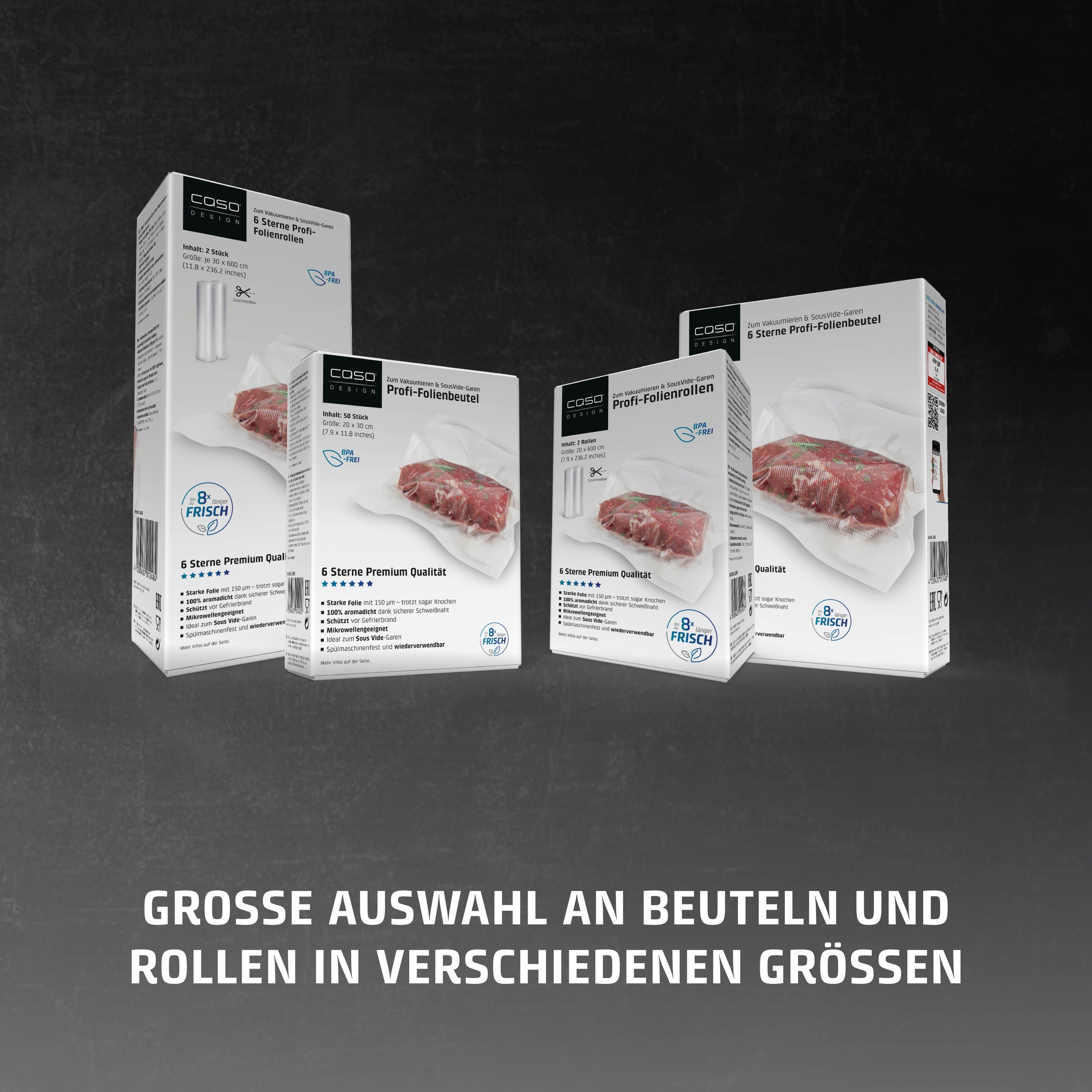 Caso Vakuumier-Folienrollen »1233« insgesamt 100 Stk.