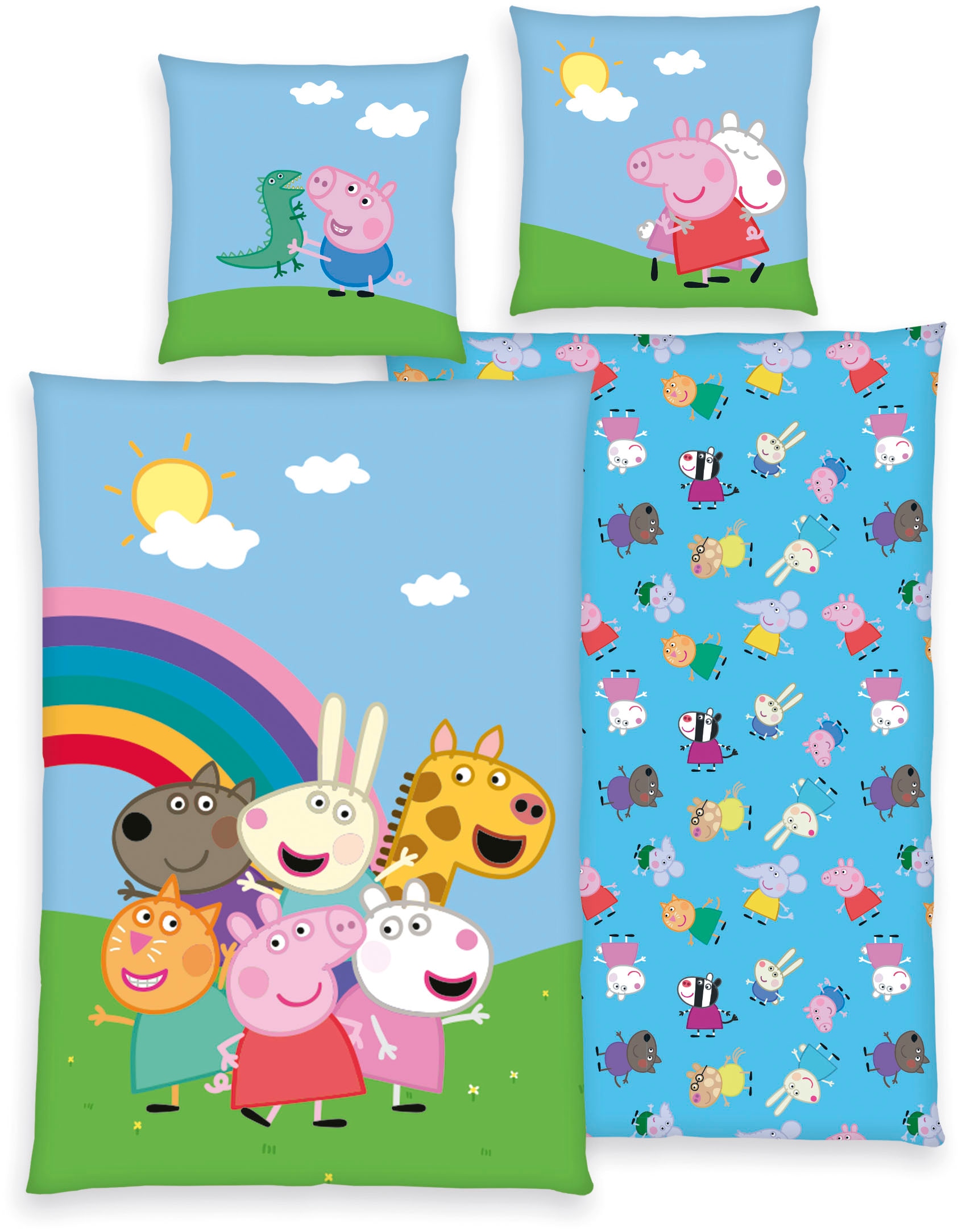 Peppa Pig Bettwäsche "Peppa Pig" 2 Stk. tlg. mit tollem Motiv günstig online kaufen