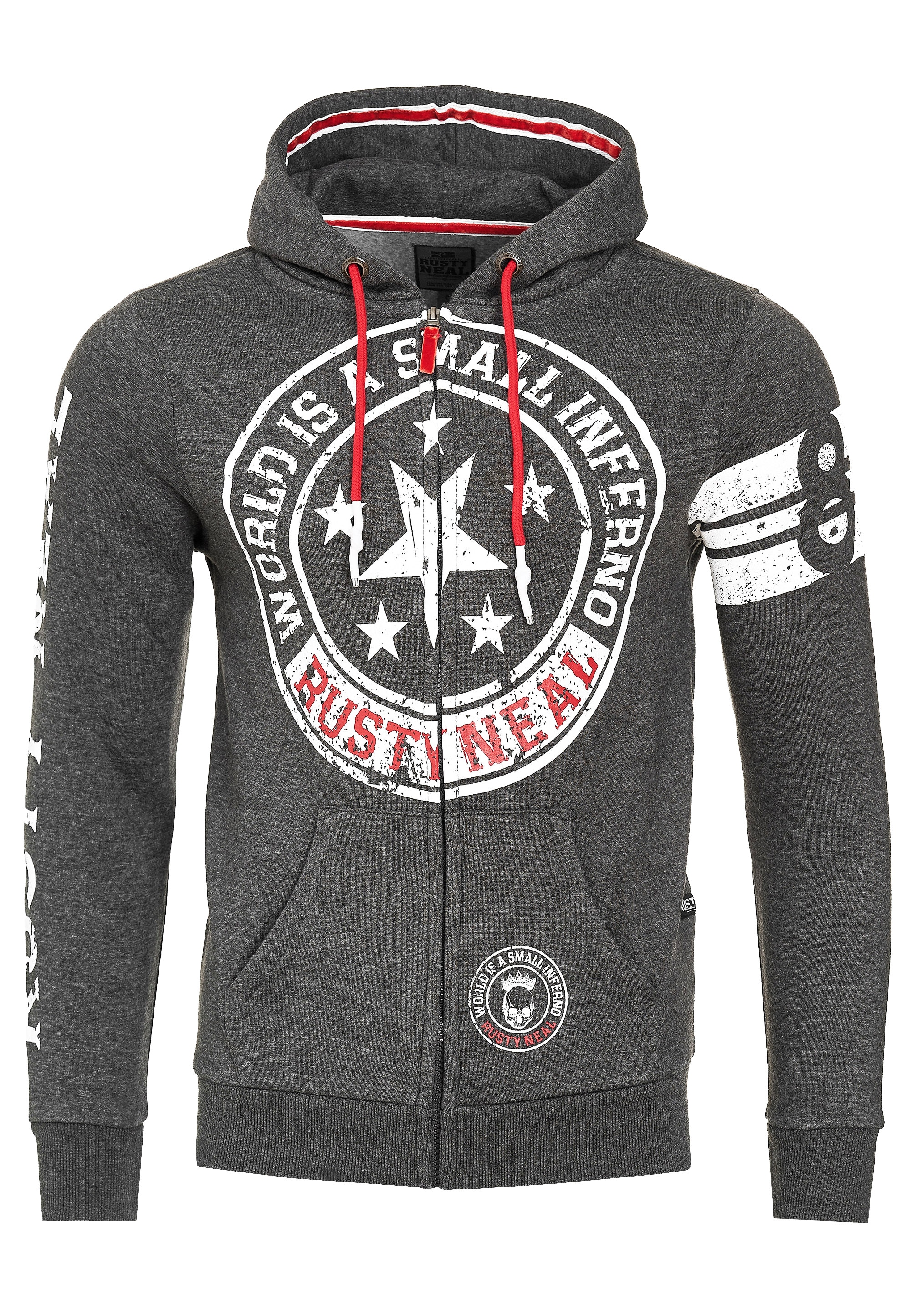 Rusty Neal Sweatjacke, mit coolen Printmotiven