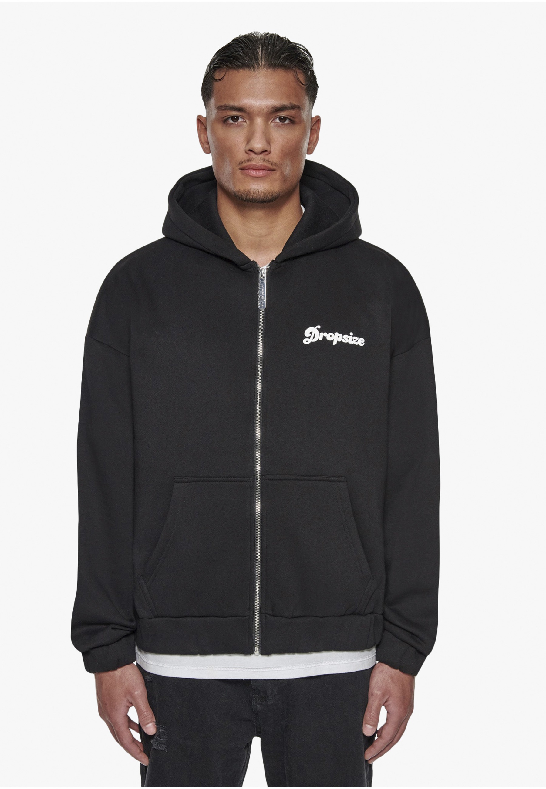 Dropsize Kapuzenfleecejacke »Dropsize Herren Dropsize Heavy Grow Rich Zip Hoodie« 1 Stk. tlg. mit Kapuze