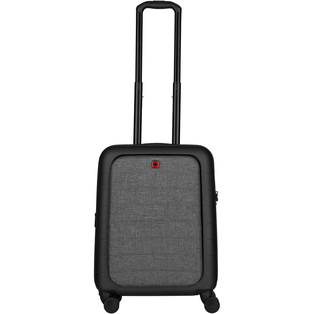 Wenger Business-Trolley »Syntry Carry-On, grau«, 4 Rollen, mit Volumenerweiterung, USB-Schleuse& Frontfach für Laptop und Tablet