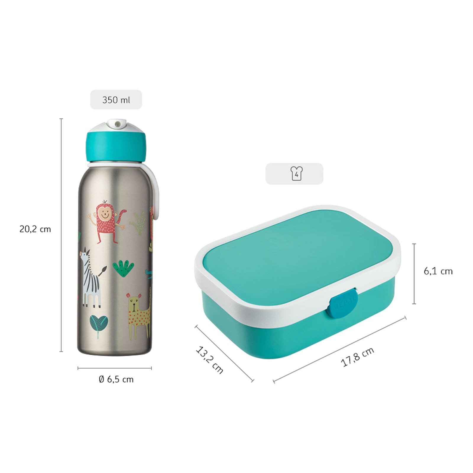 Mepal Lunchbox »Brotdose + Thermoflasche Campus 2er Set«