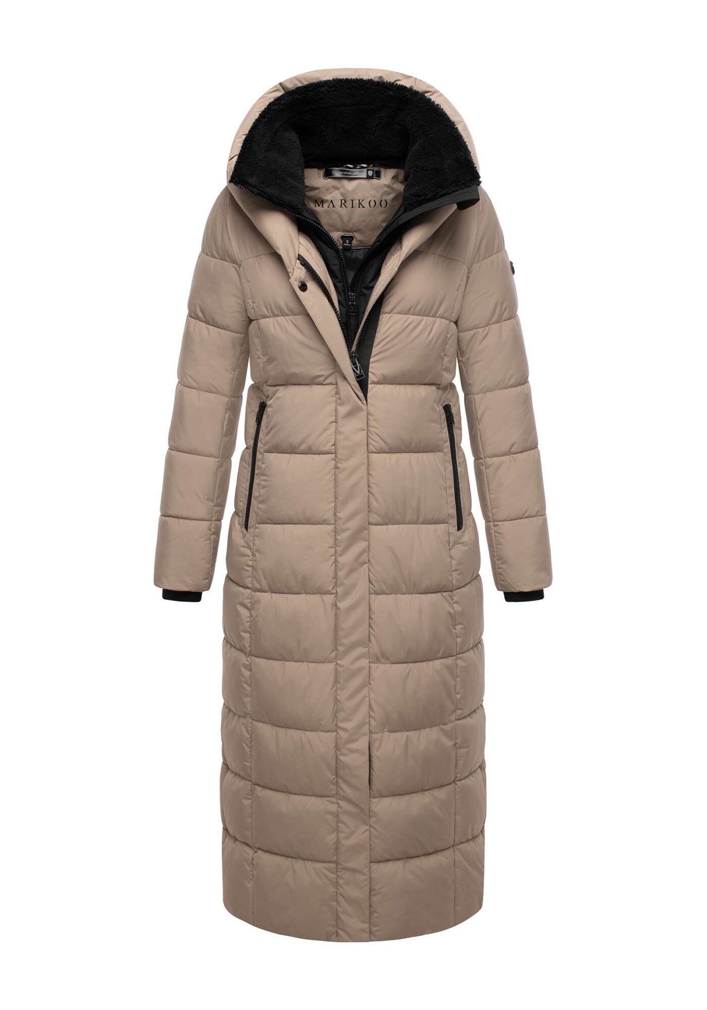 Marikoo Winterjacke »Pakoraa«, extra langer Winter Mantel mit abnehmbaren Innenteil