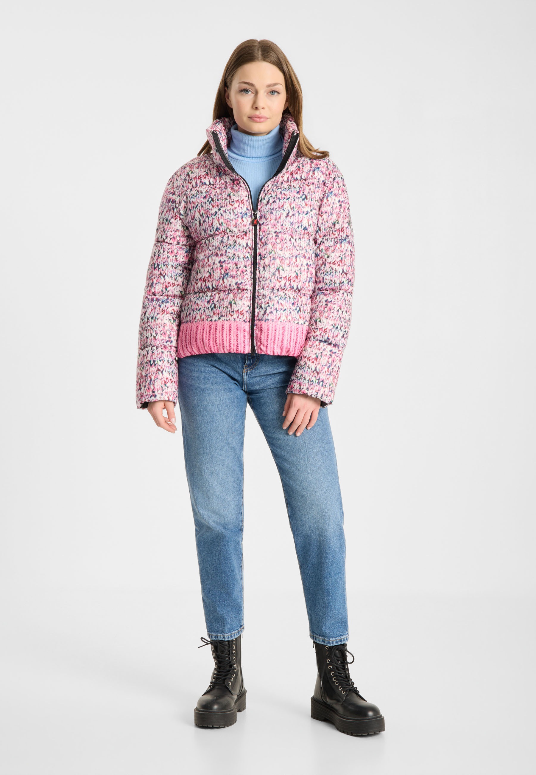 Frieda & Freddies Winterjacke »Frieda & Freddies Steppjacke in Strickoptik«
