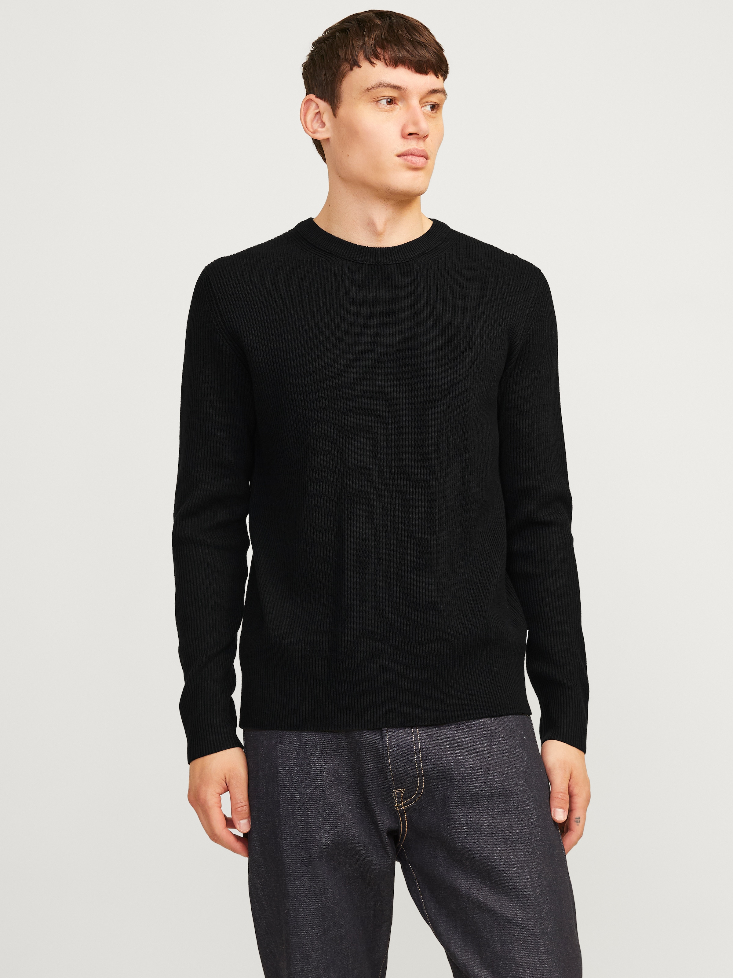 Jack & Jones Rundhalspullover "JJEPERFECT – Pullover mit pflegeleichter Qua günstig online kaufen
