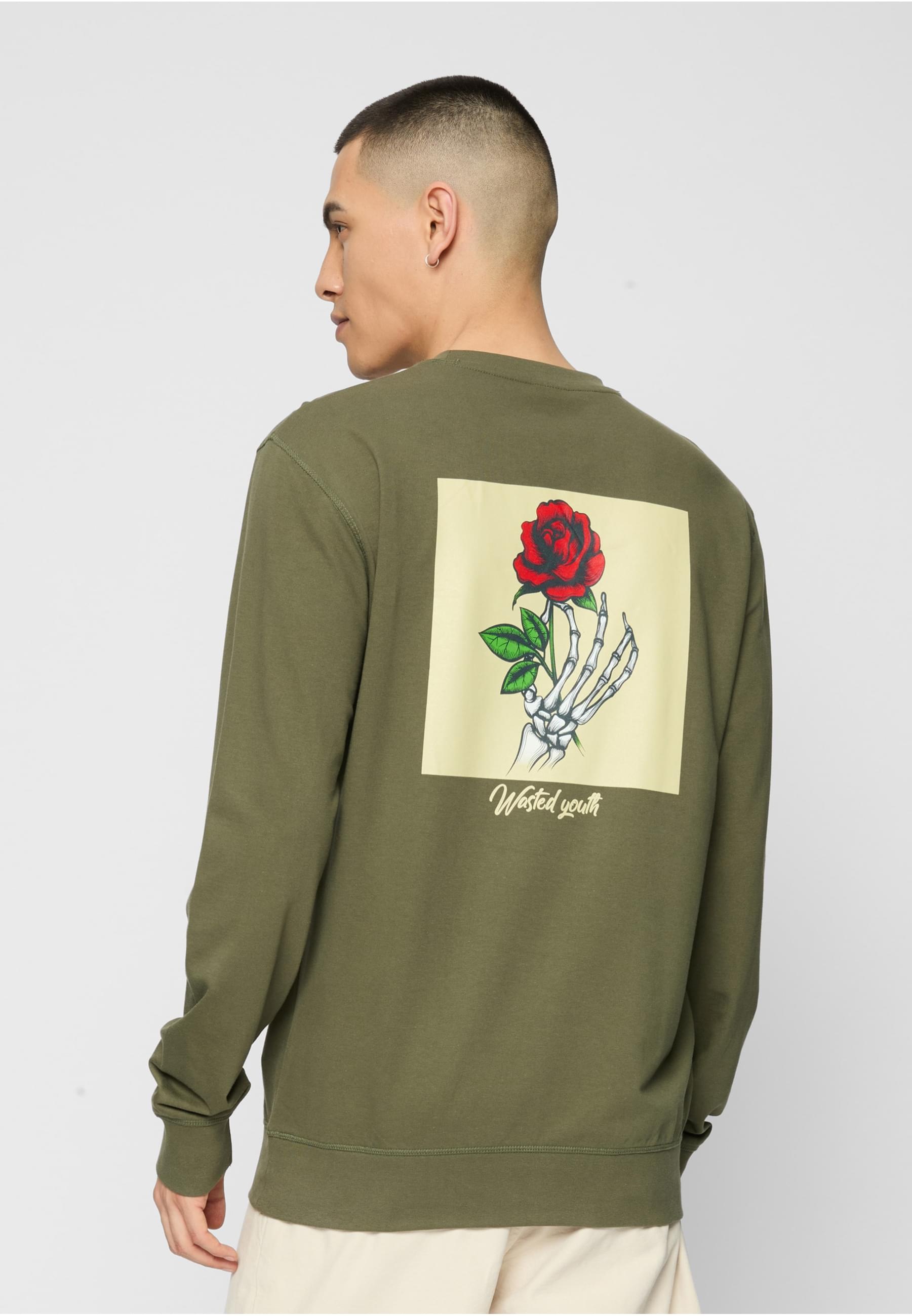 MisterTee Rundhalspullover »MisterTee Herren Wasted Youth Crewneck«, (1 tlg.)