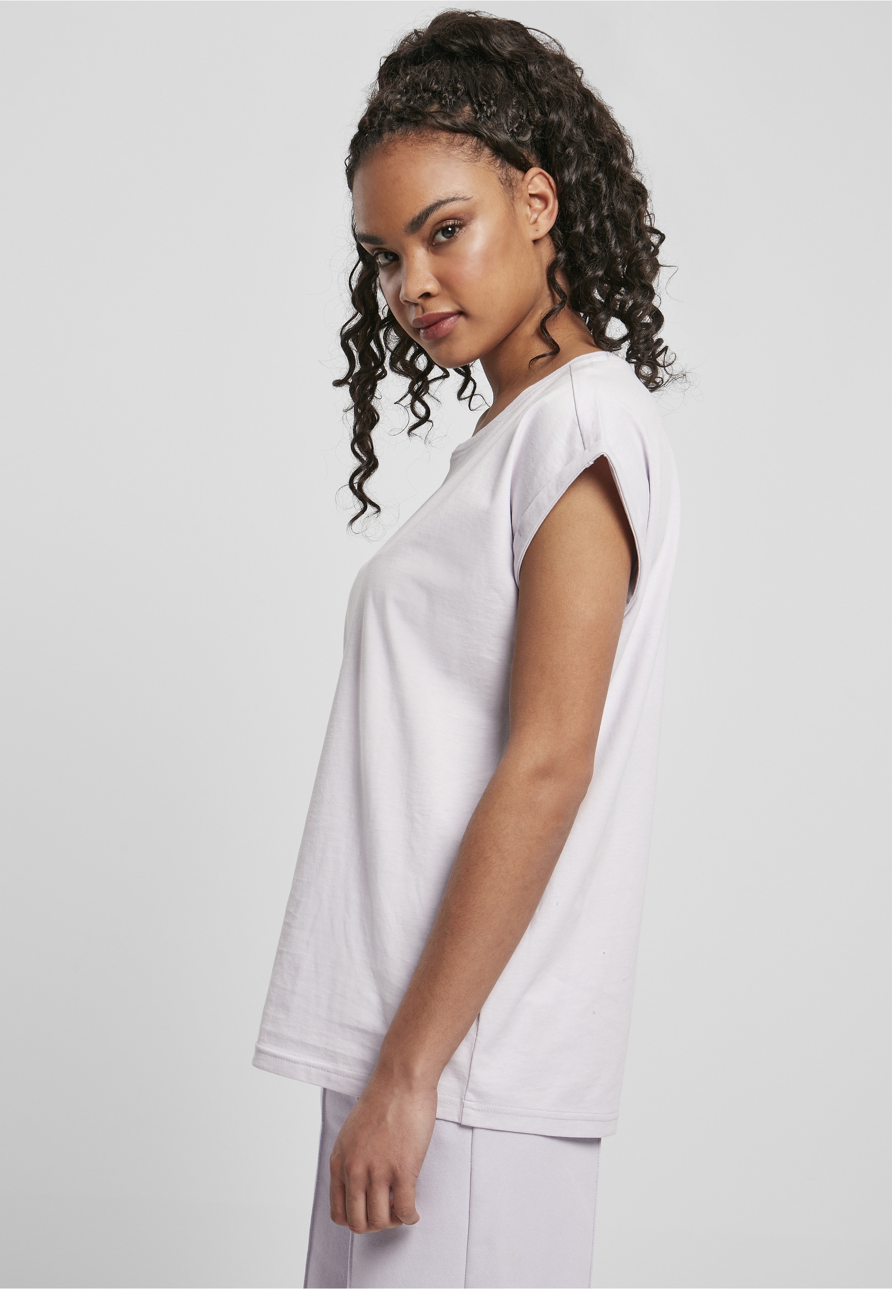 URBAN CLASSICS Kurzarmshirt »Urban Classics Damen Ladies Organic Extended Shoulder Tee« 1