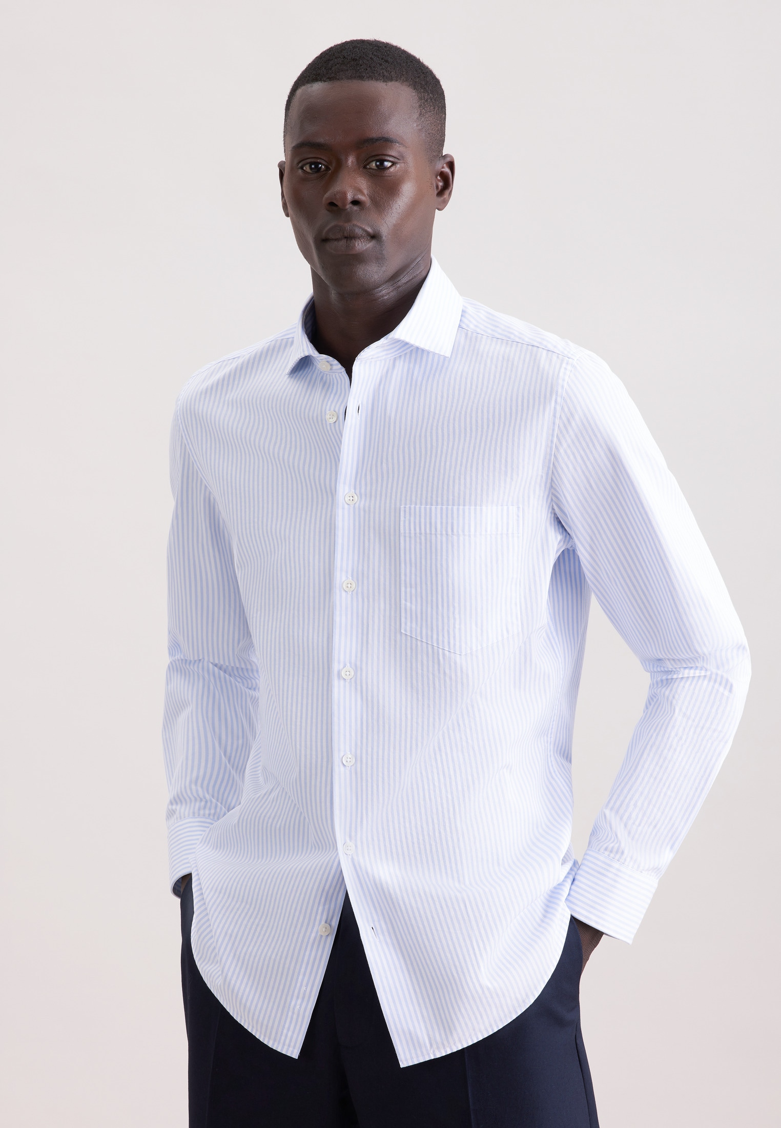 seidensticker Businesshemd Slim 1/1 Kentkragen Gestreift günstig online kaufen