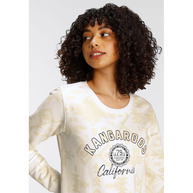 KangaROOS Sweatshirt, mit trendigem Alloverdruck im Inka-Look & Logodruck  für bestellen | BAUR