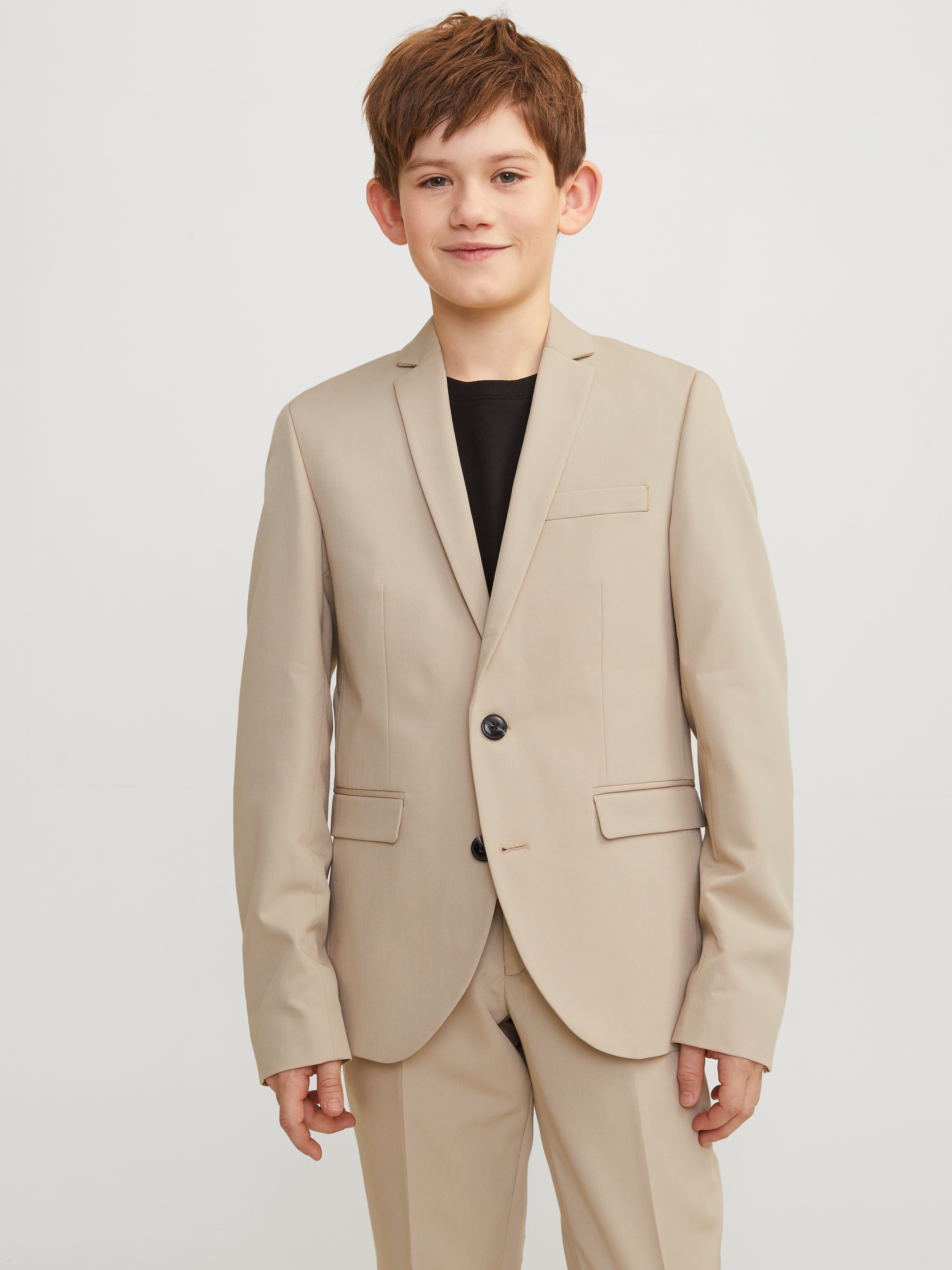 Jack & Jones Junior Sakko »JPRSOLAR stylisch, elastisch, pflegeleicht« unifarben, modisch, slim fit, Reverskragen