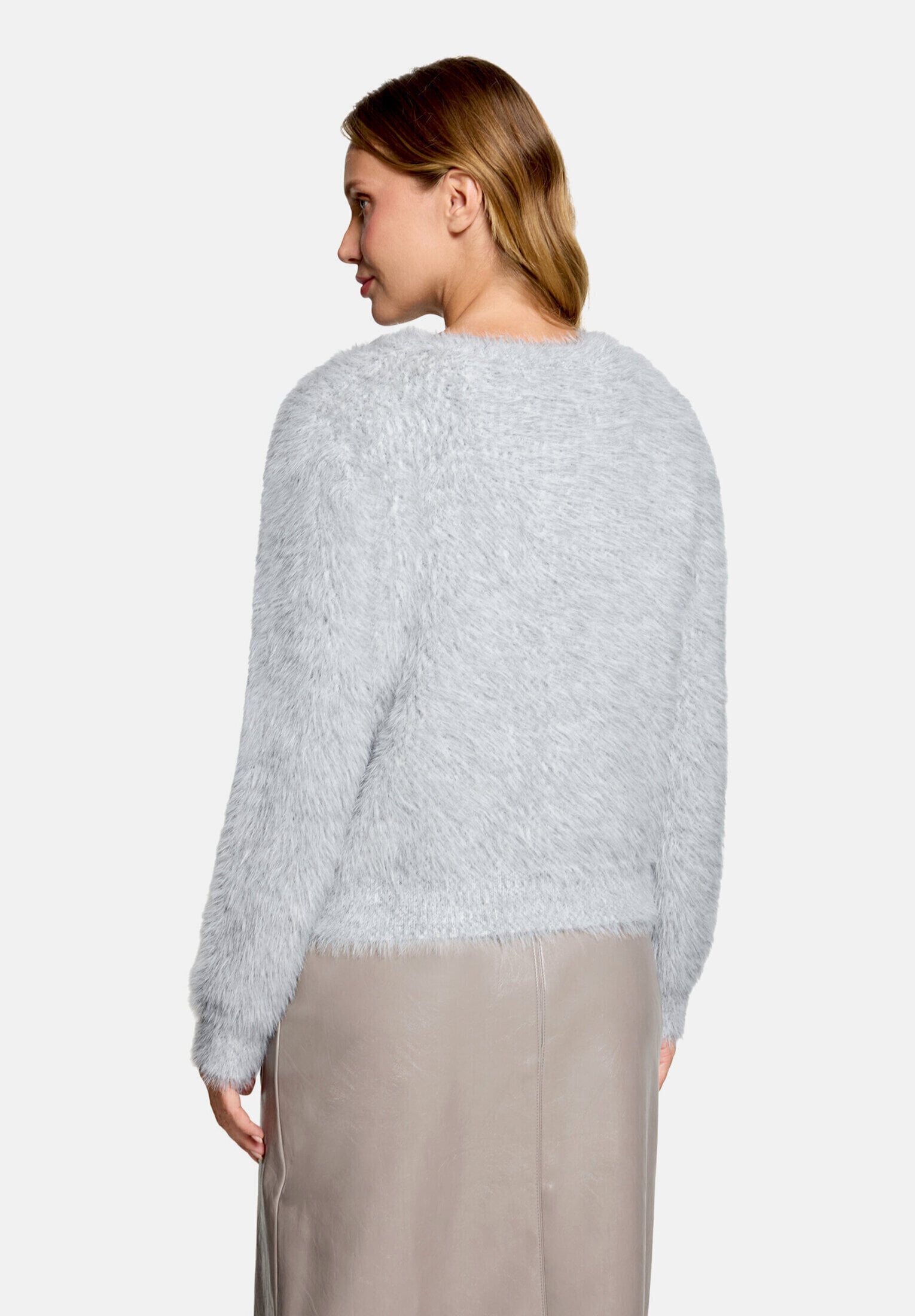 Cartoon Strickjacke »Damen mit Rundhalsausschnitt« 1