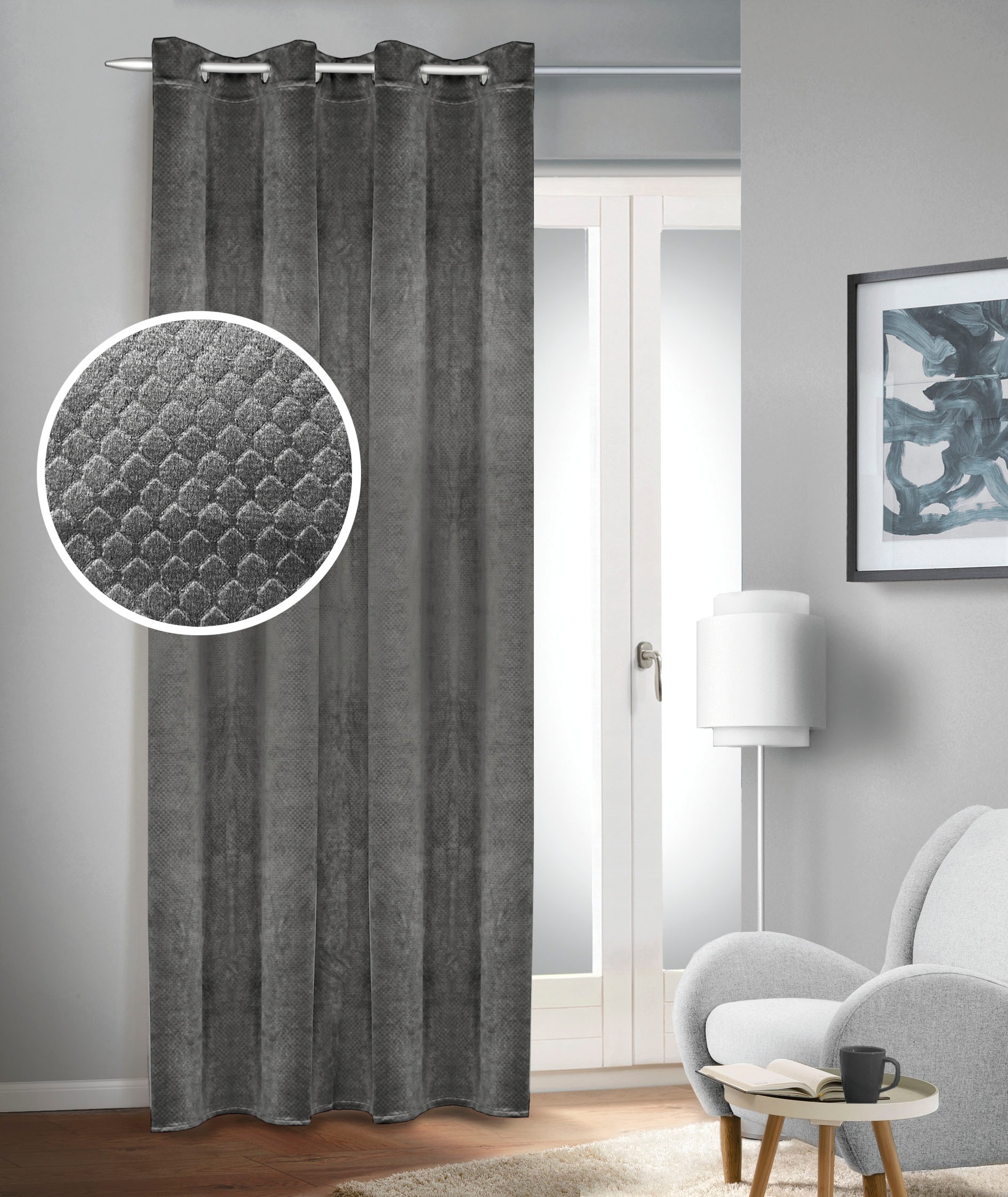 HOMING Gardine "Cara" Ösen 1 Stk. tlg. Fertigschal günstig online kaufen