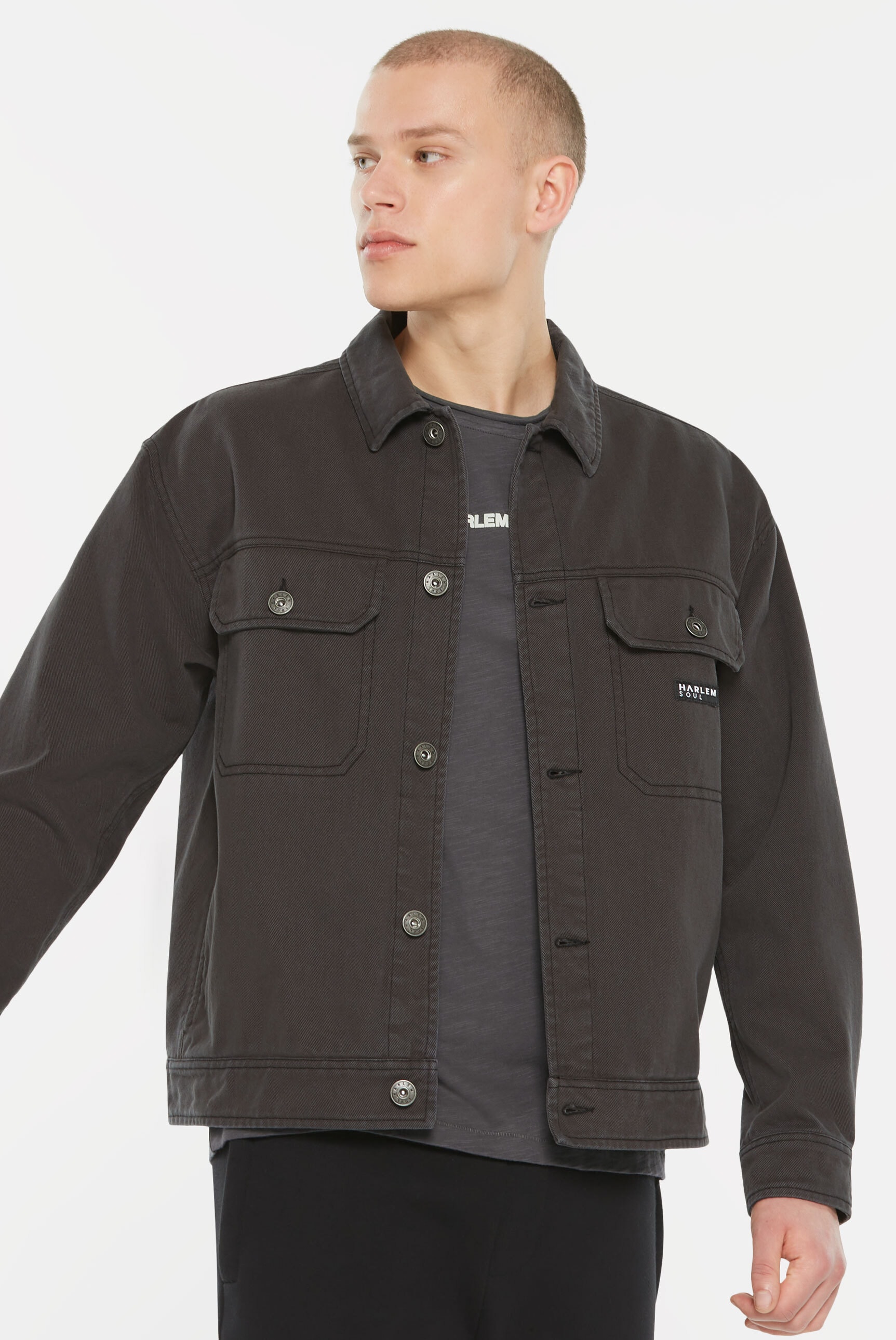 Harlem Soul Jeansjacke ohne Kapuze