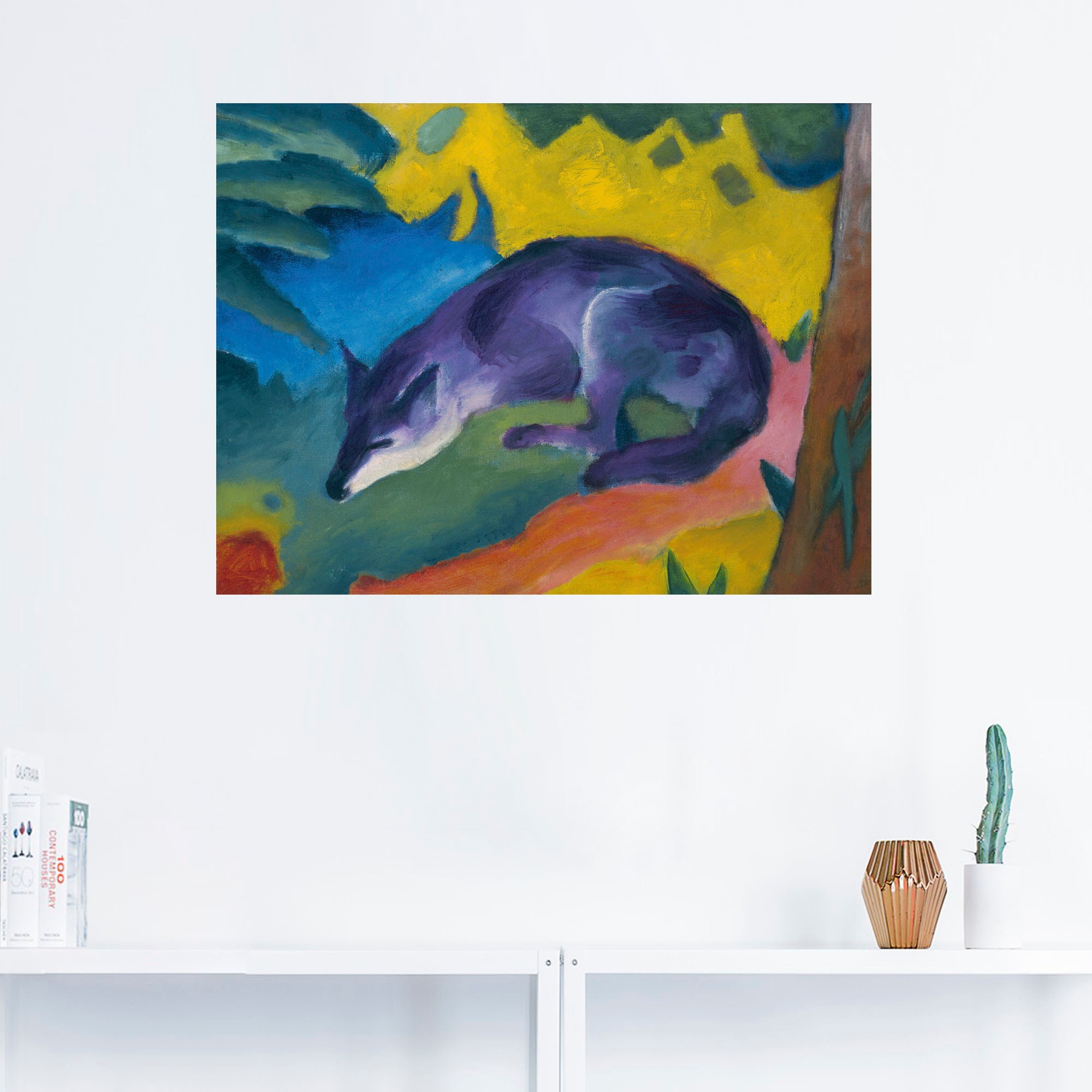 Artland Leinwandbild »Blauschwarzer Fuchs. 1911.«, Wildtiere, (1 St.), auf Keilrahmen gespannt