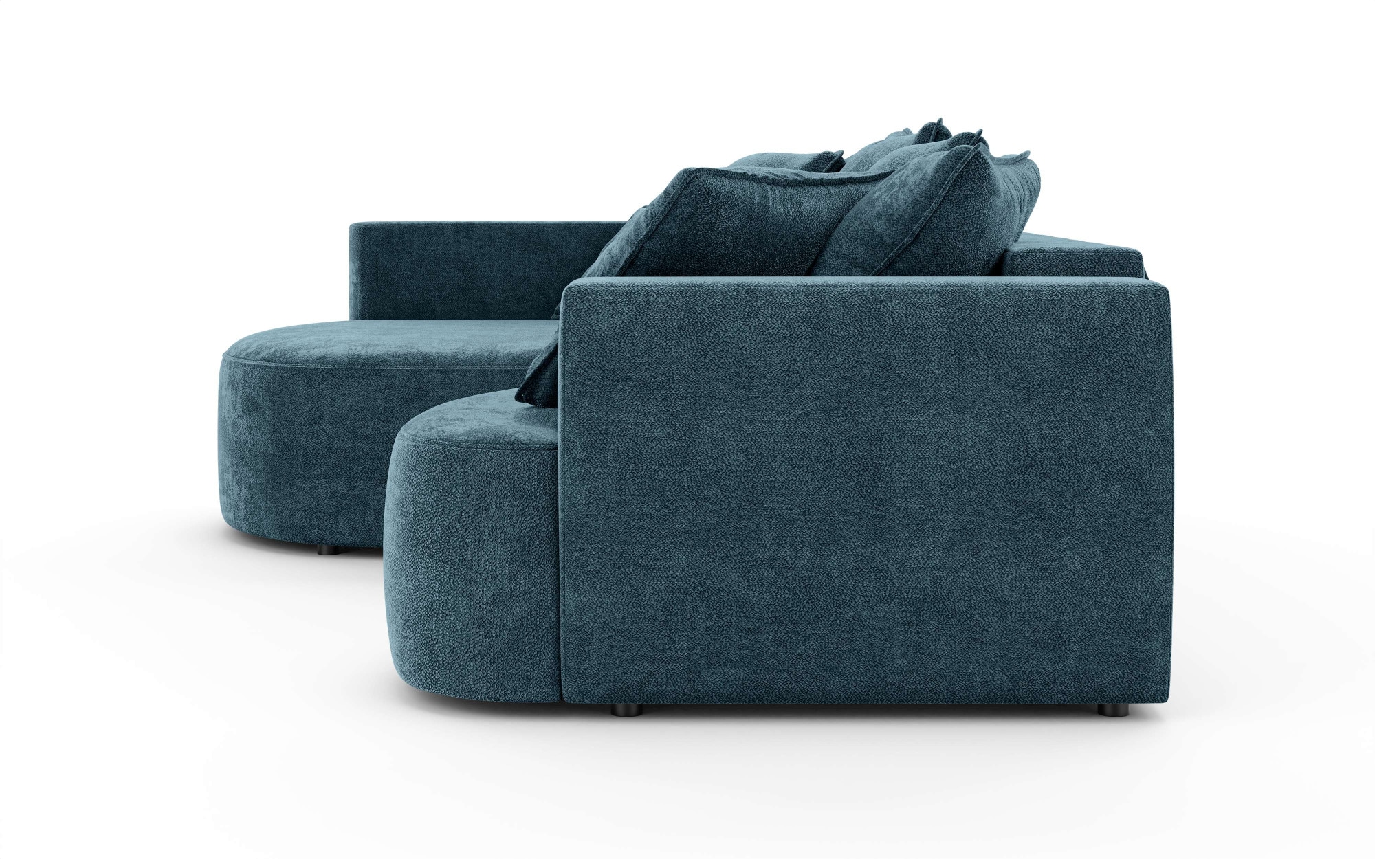 INOSIGN Ecksofa »Kahekili, Schlafsofa mit Bettkasten, Maße B/T/H: 255/181/90/ cm«, L-Form mit Wellenunterfederung, 7 Rückenkissen und 2 Zierkissen