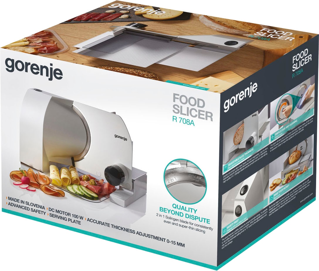 GORENJE Allesschneider »R 708 A«, 100 W, hochwertige Solingen-Edelstahlmesser