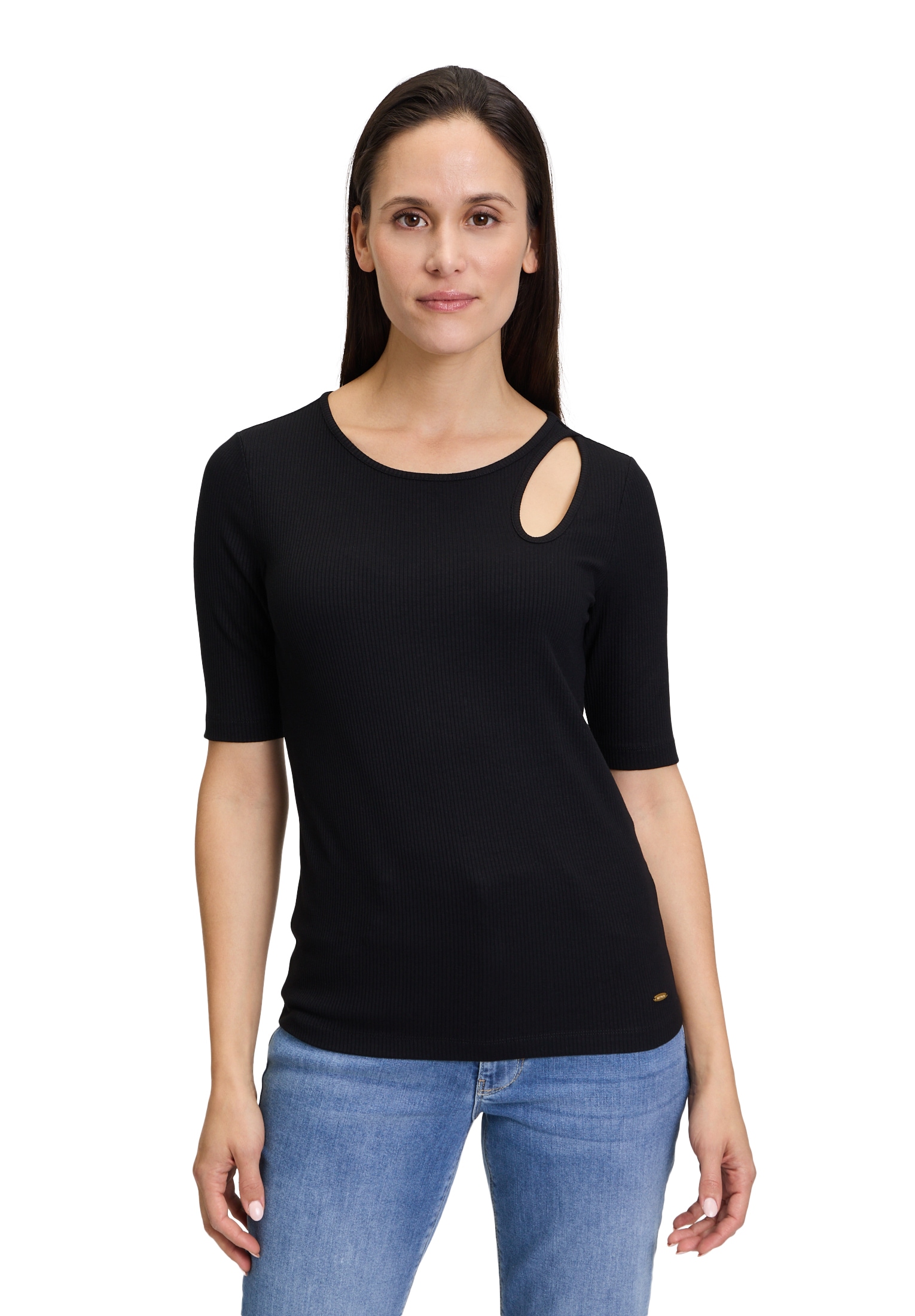 Betty&Co Kurzarmshirt "Betty & Co Rundhals-Shirt mit Cut-Outs", Cut-Outs günstig online kaufen